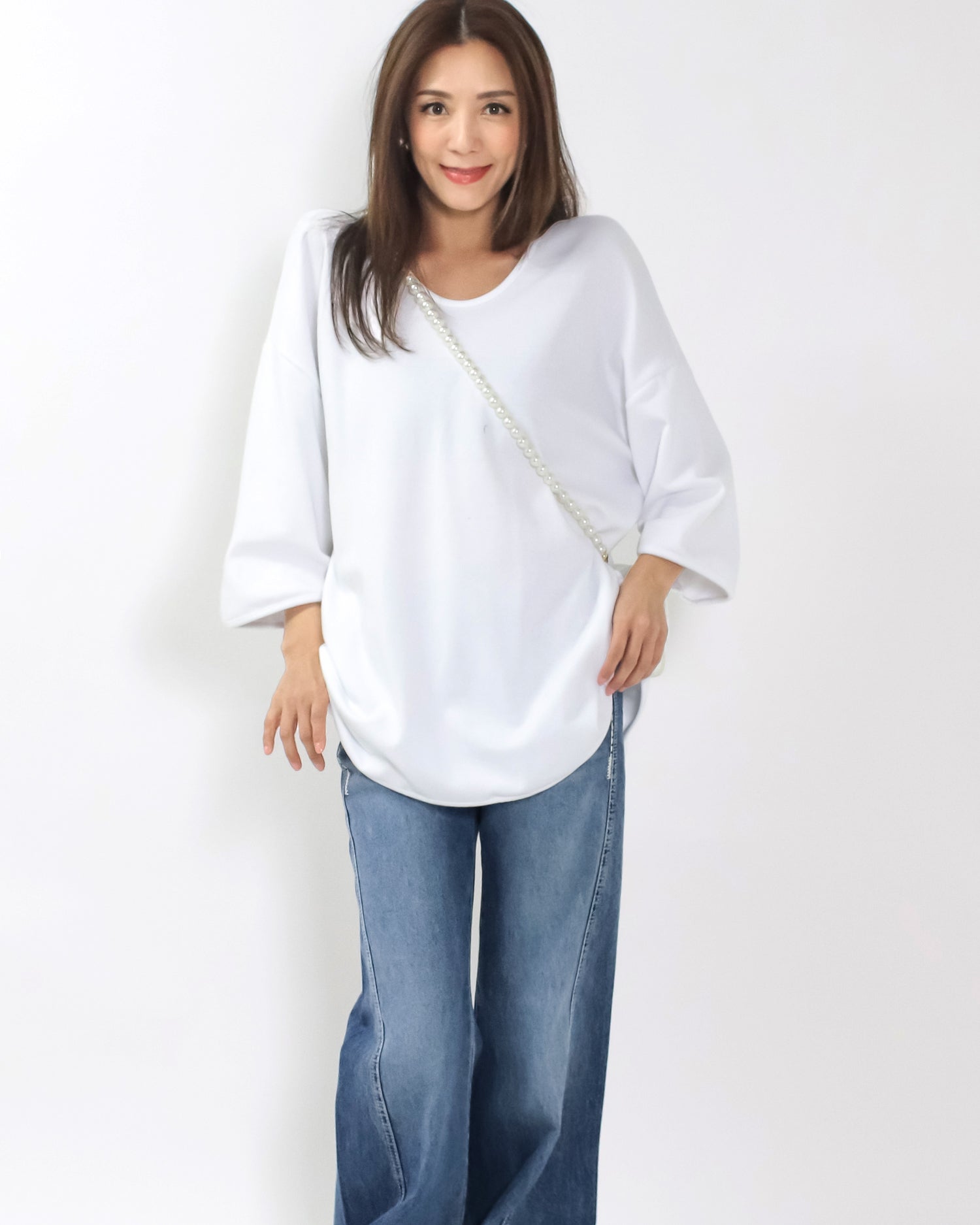 ivory U hem tee *pre-order*