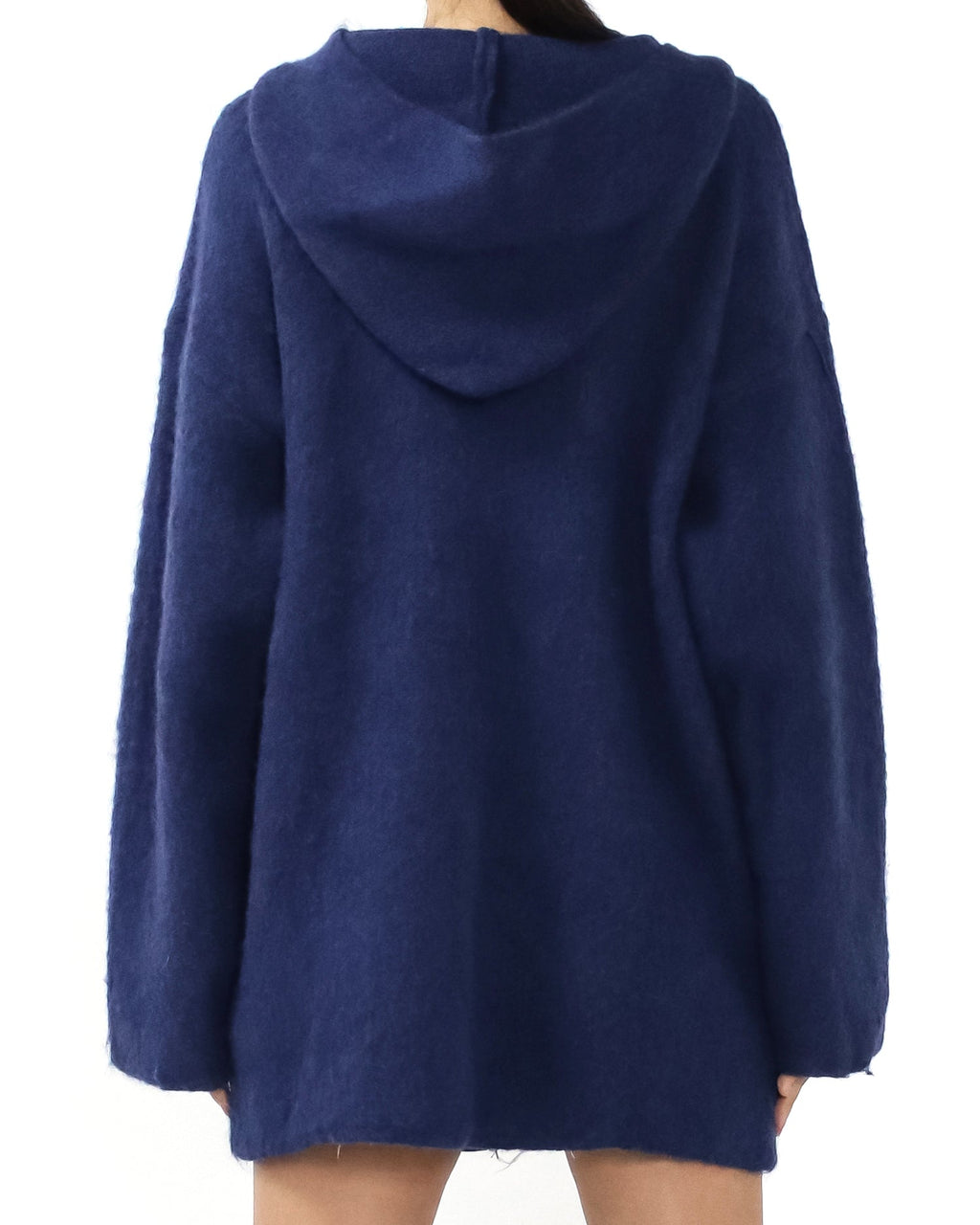 navy blue hoodie knitted top *pre-order*