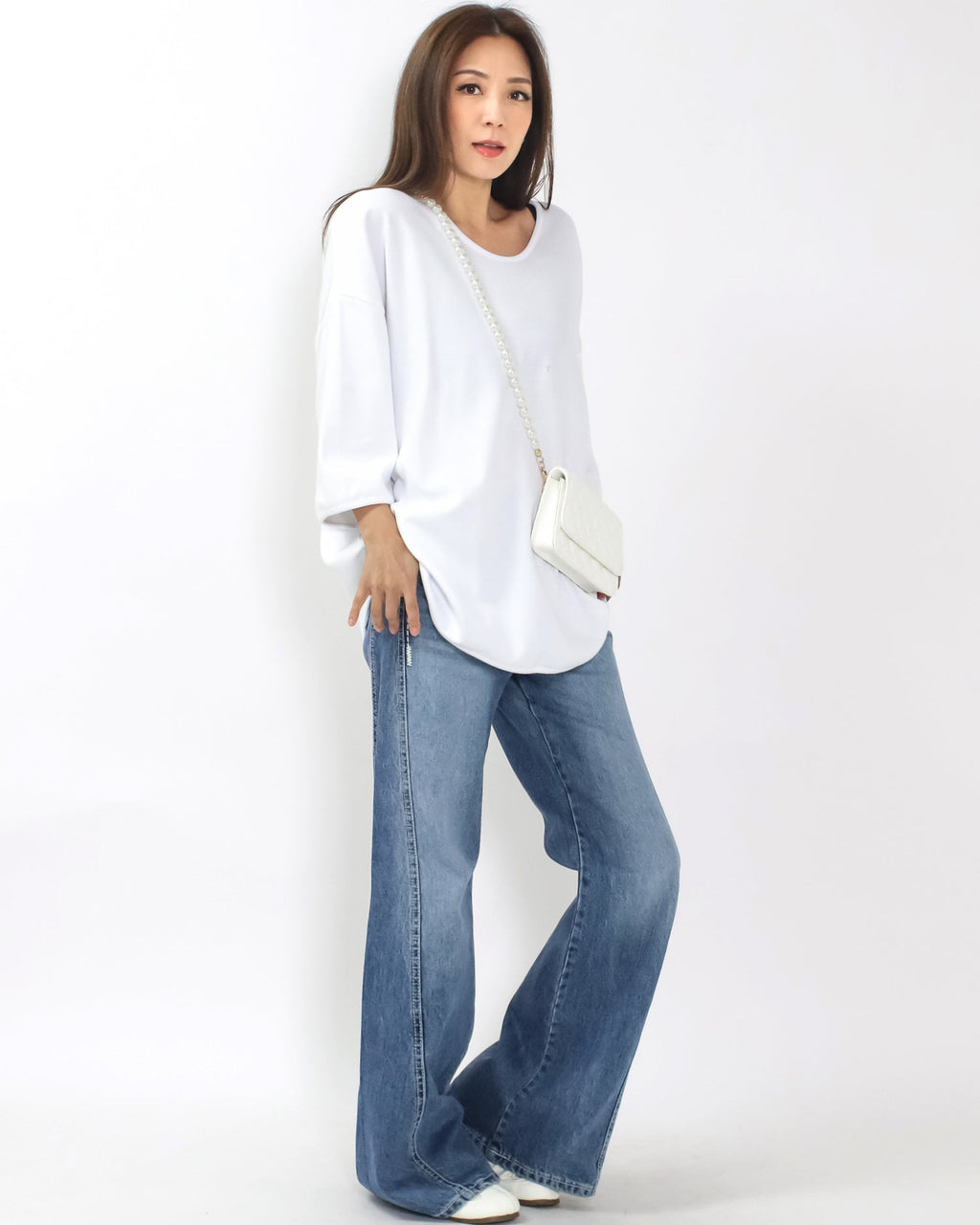 ivory U hem tee *pre-order*