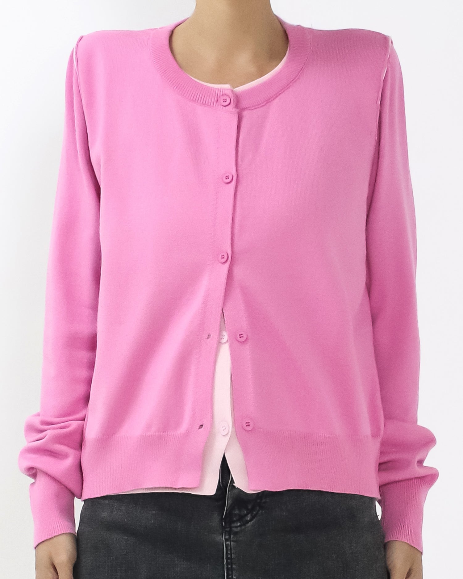 pink layer knitted cardigan *pre-order*