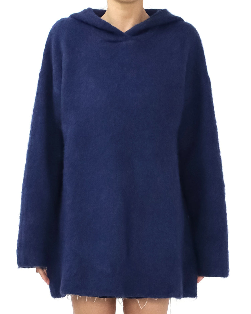 navy blue hoodie knitted top *pre-order*
