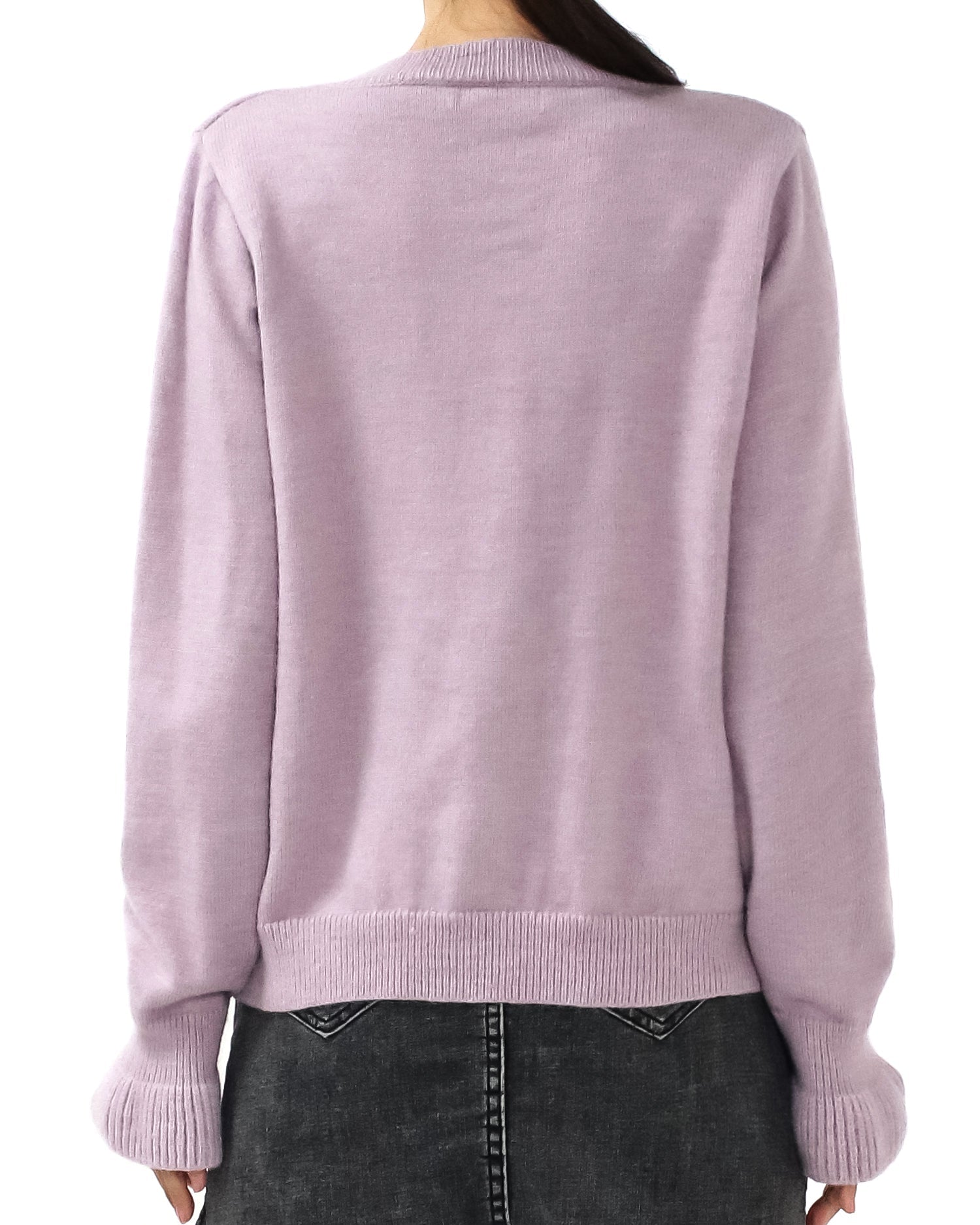 lilac ruffles cuffs knitted cardigan *pre-order*