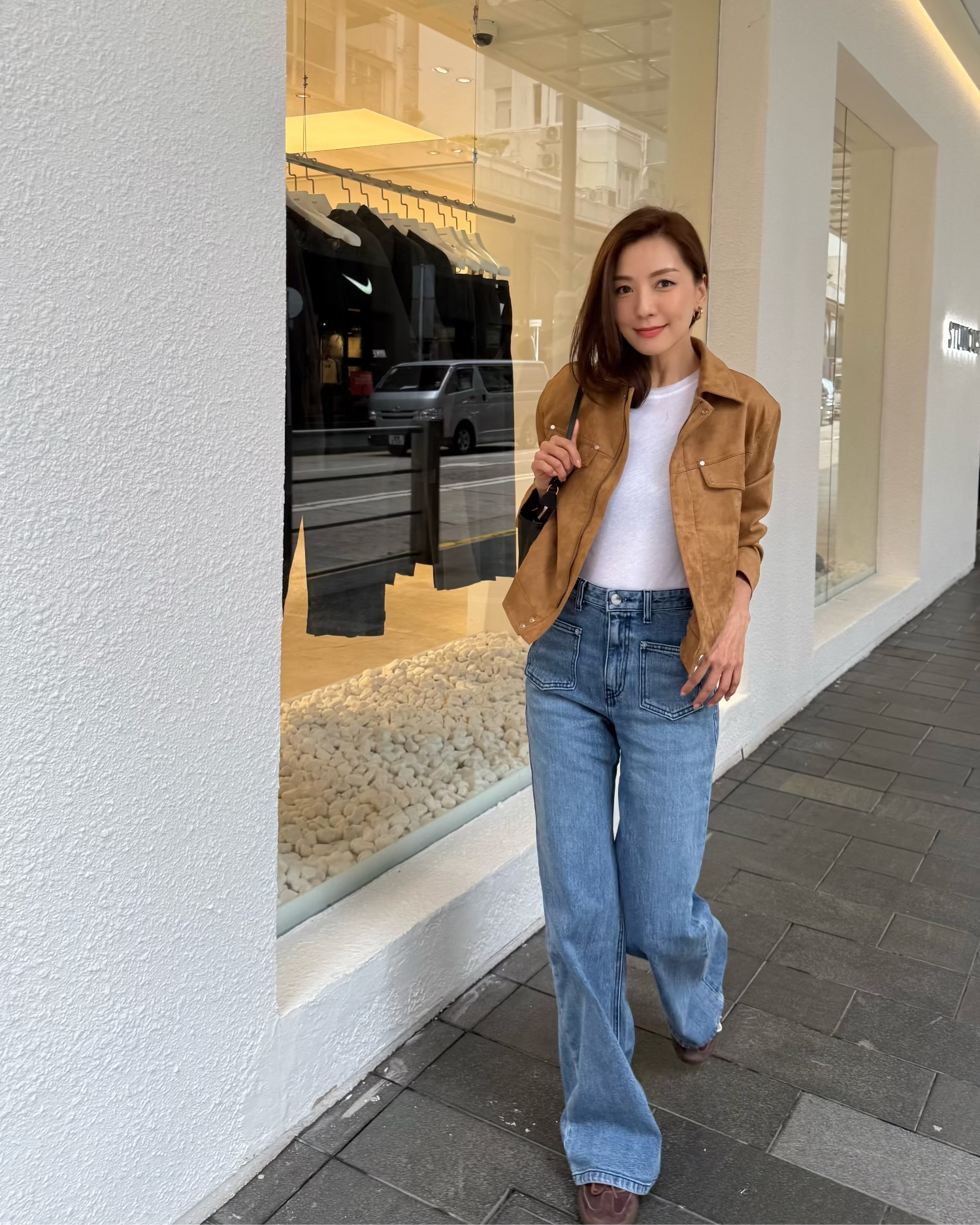 beige PU suede jacket *pre-order*