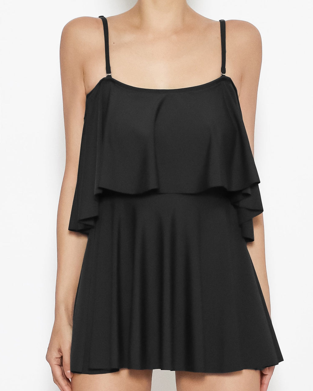 black ruffle layer one pieces swimwear *pre-order*