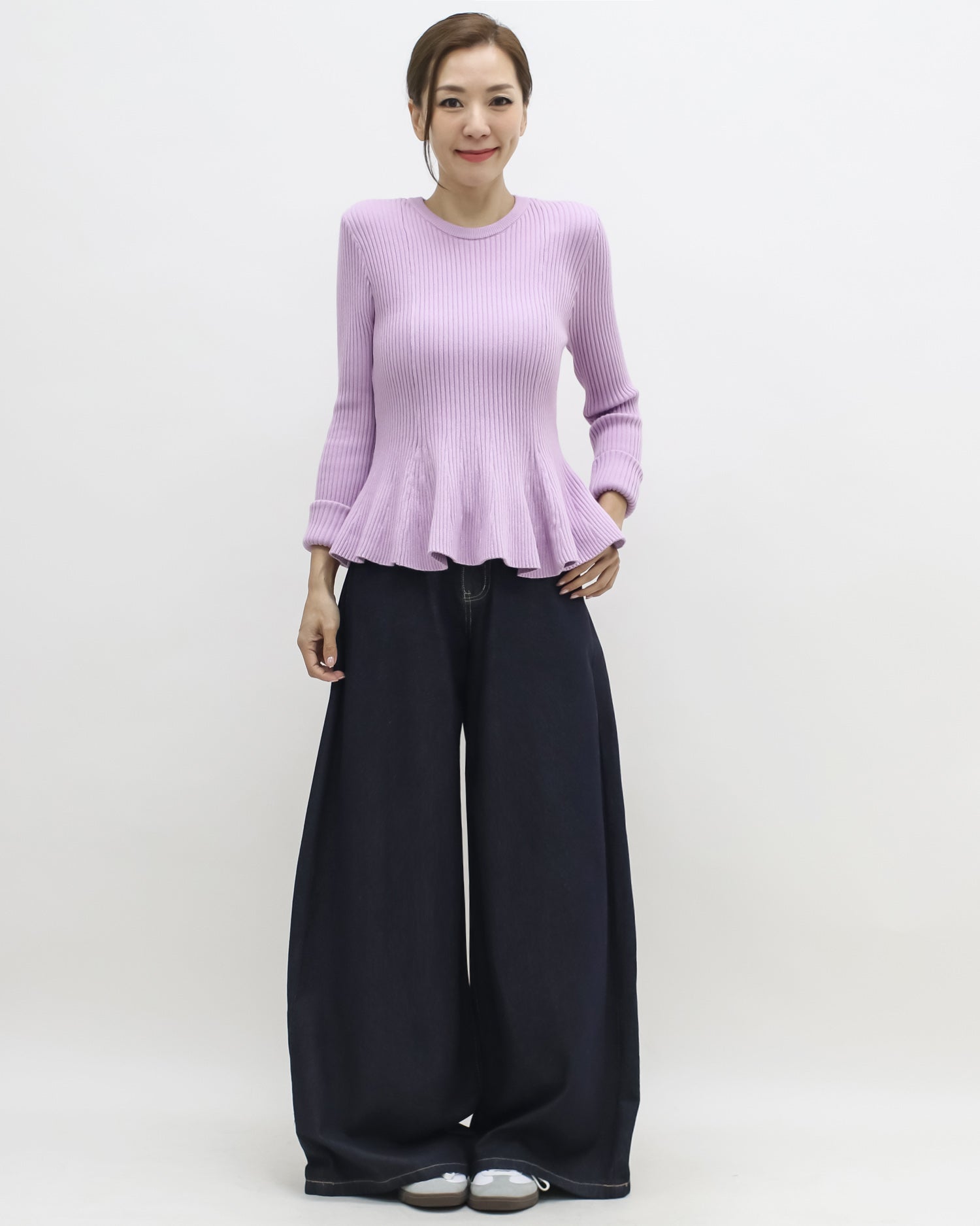 lilac flare knitted top