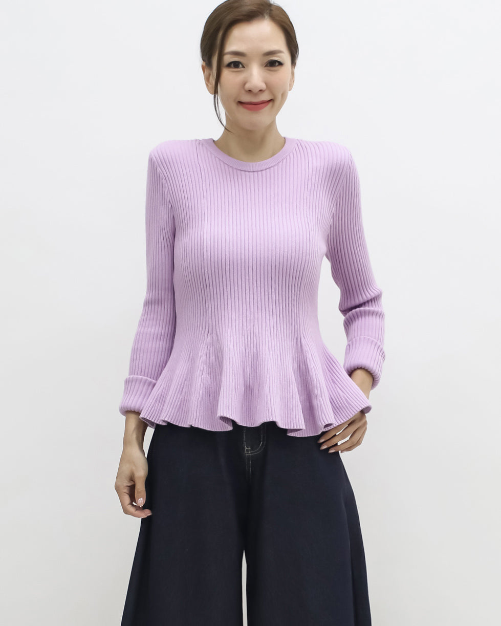 lilac flare knitted top