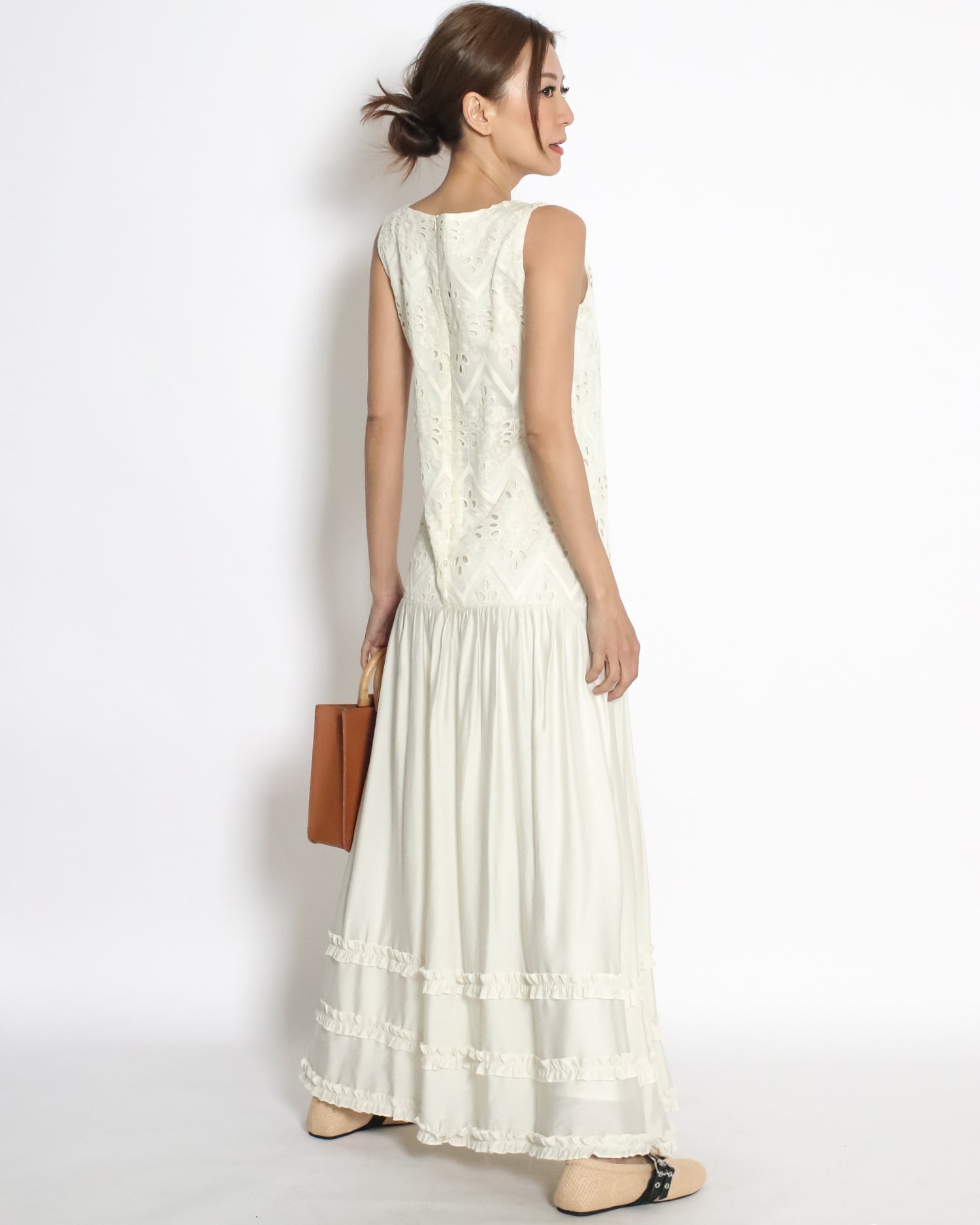 ivory crochet longline dress *pre-order*