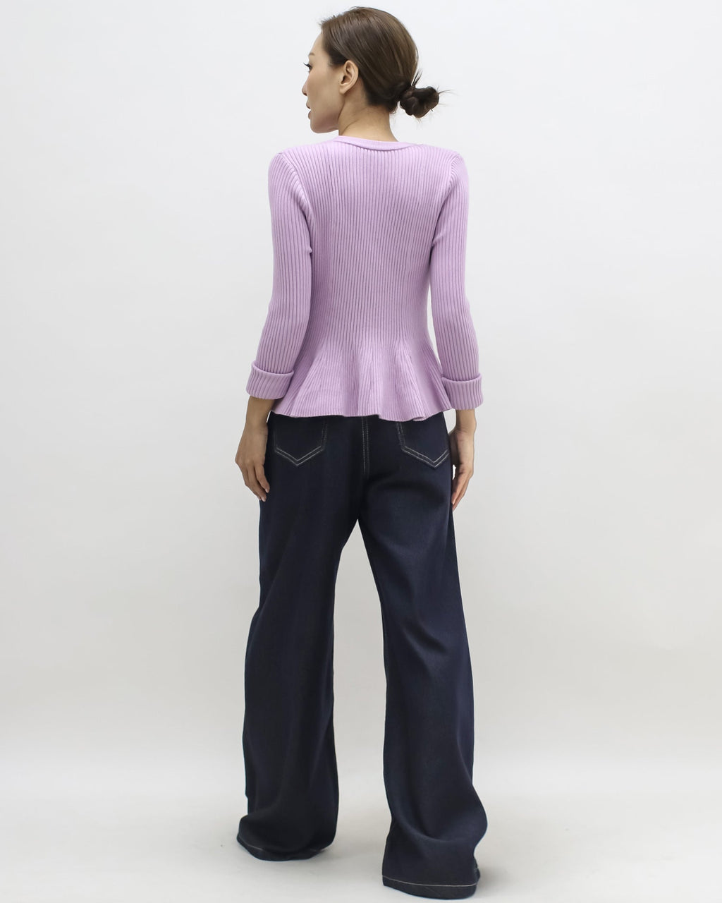 lilac flare knitted top