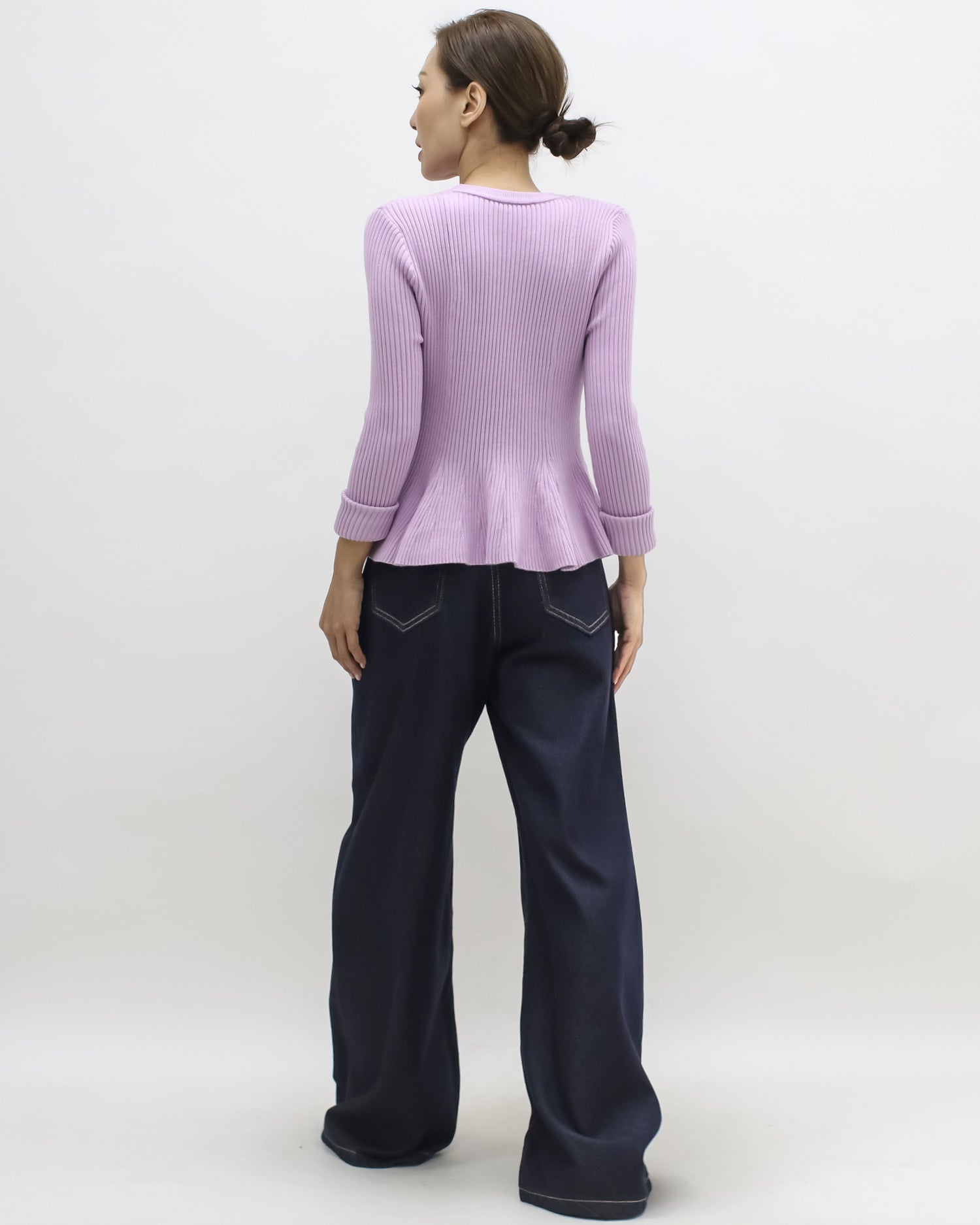 lilac flare knitted top