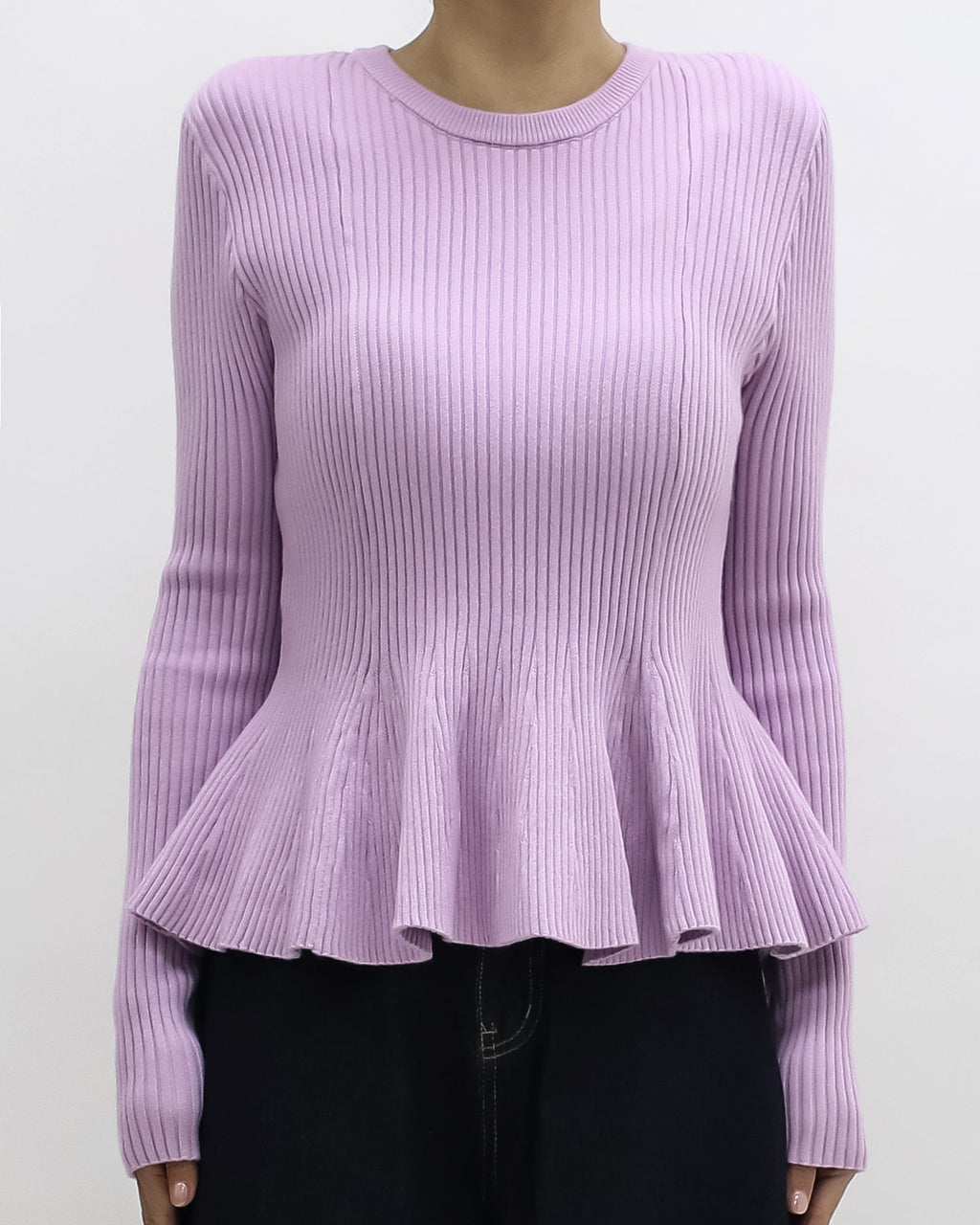 lilac flare knitted top