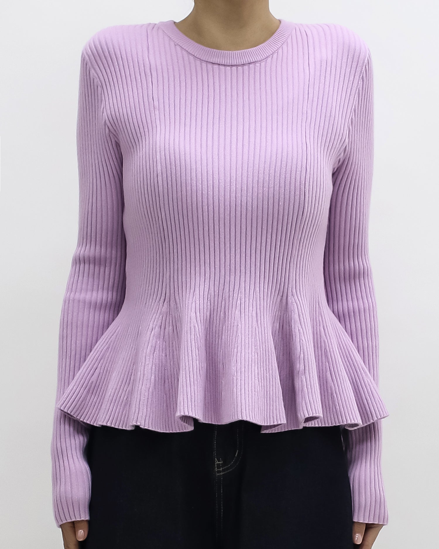 lilac flare knitted top