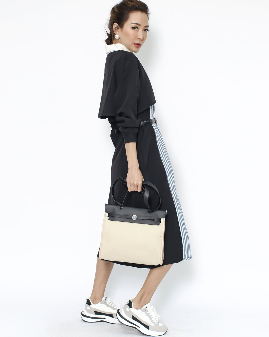 ivory grey & black sneakers *pre-order*