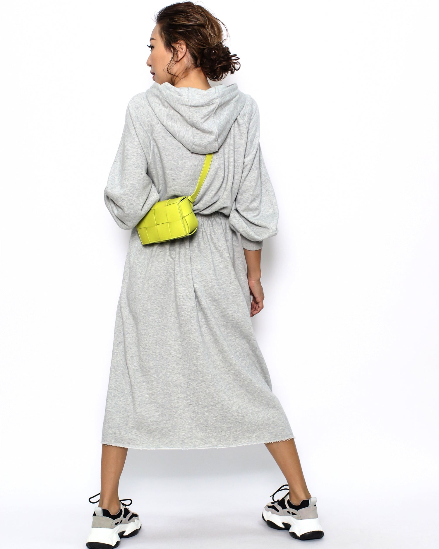 neon green weave leather waist bag *pre-order*