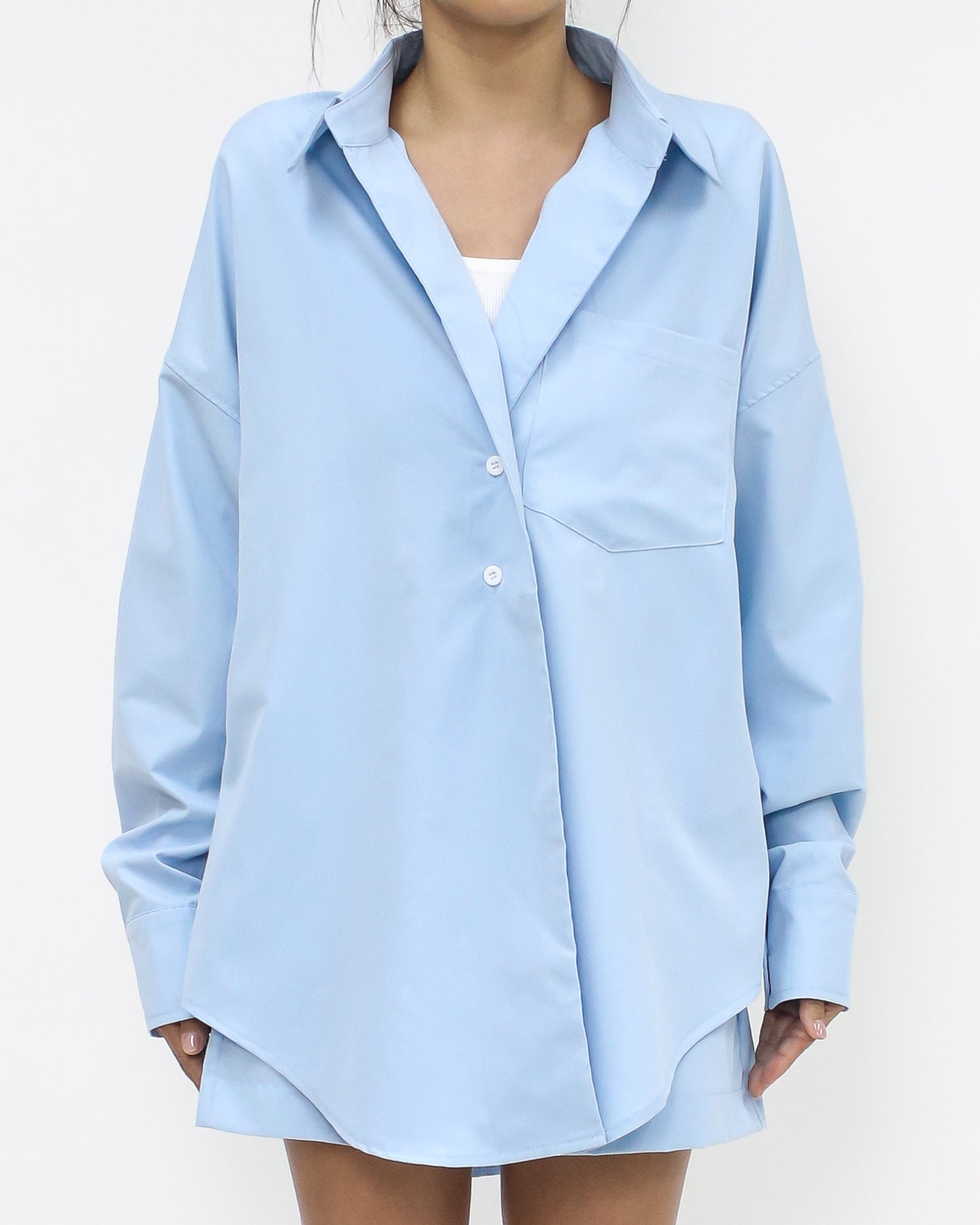 blue shirt & shorts set *pre-order*