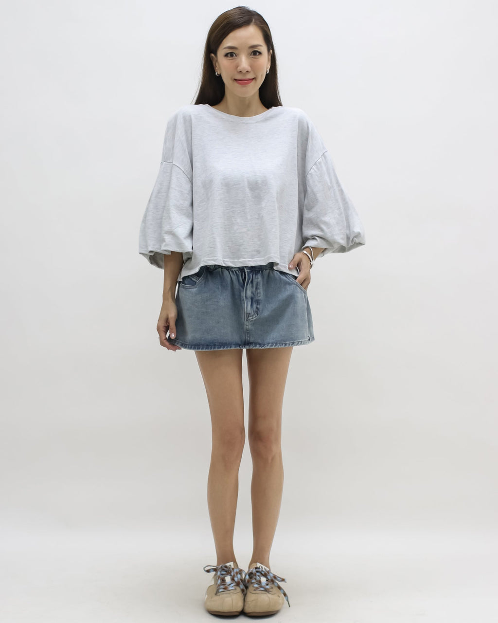 denim mini skort *pre-order*