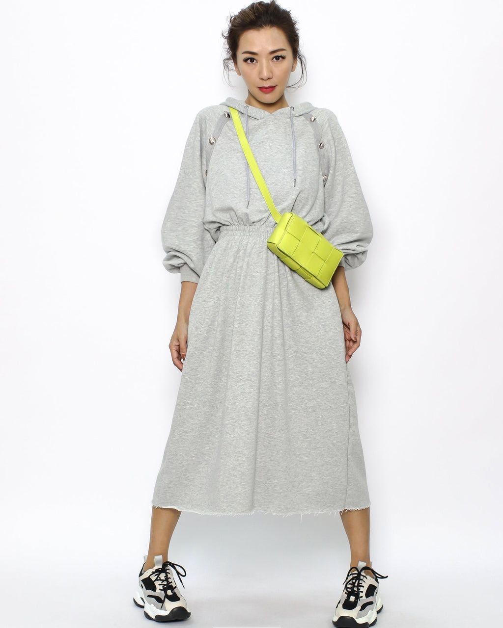 neon green weave leather waist bag *pre-order*