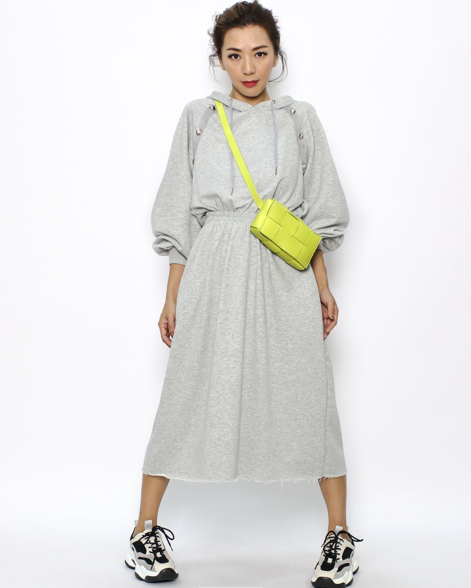 neon green weave leather waist bag *pre-order*