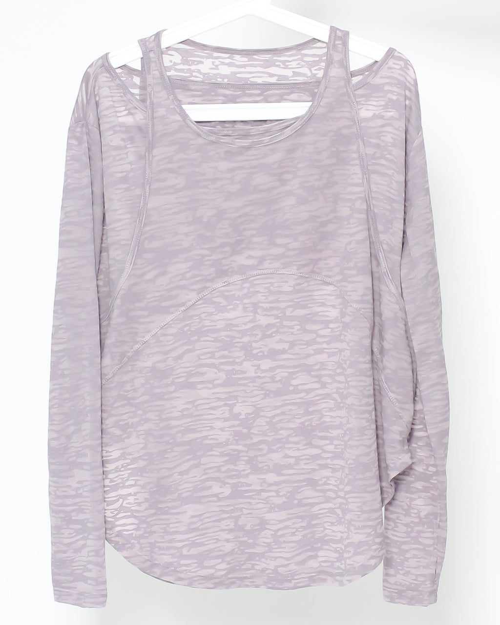 lilac cutout back sports top *pre-order*