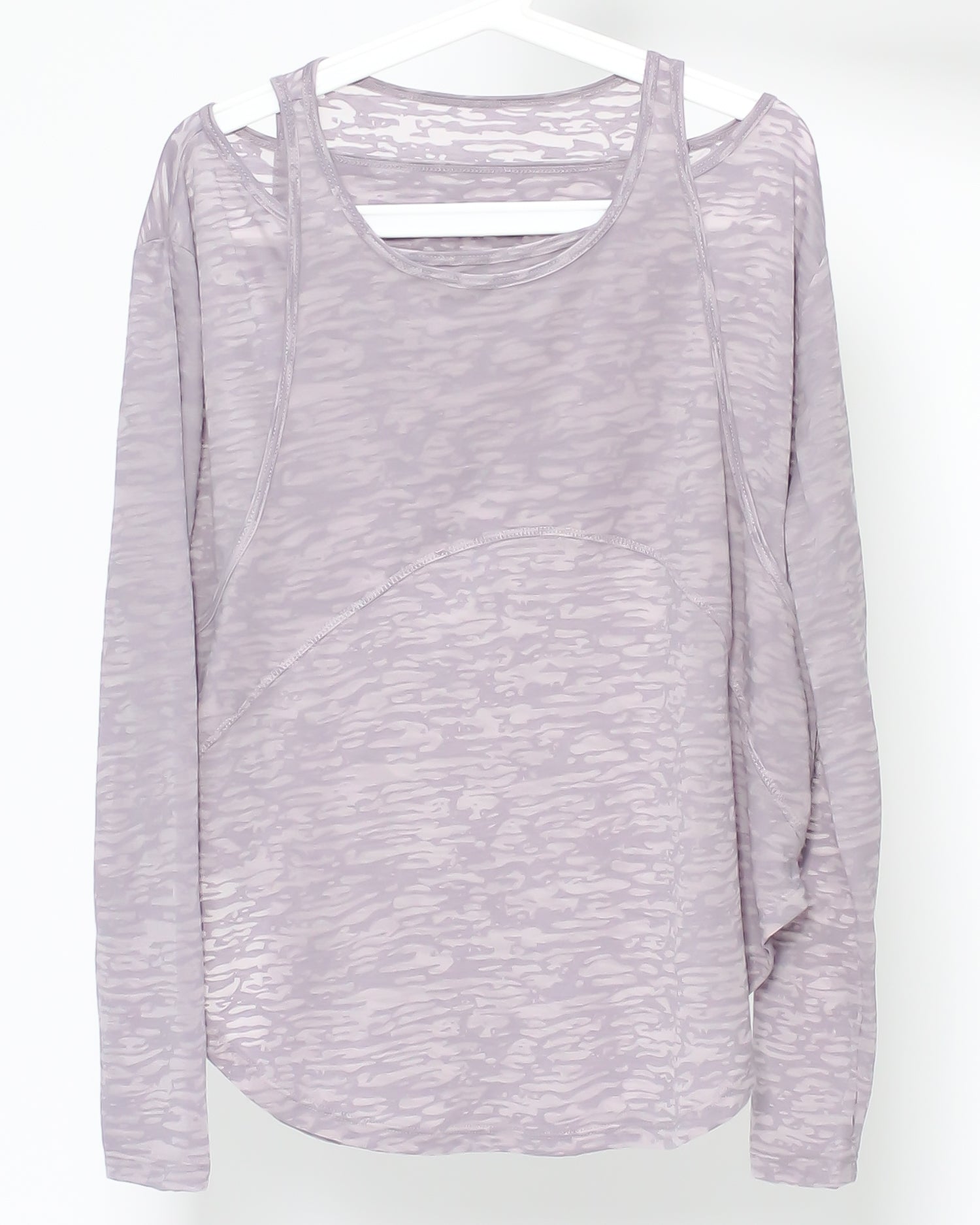 lilac cutout back sports top *pre-order*