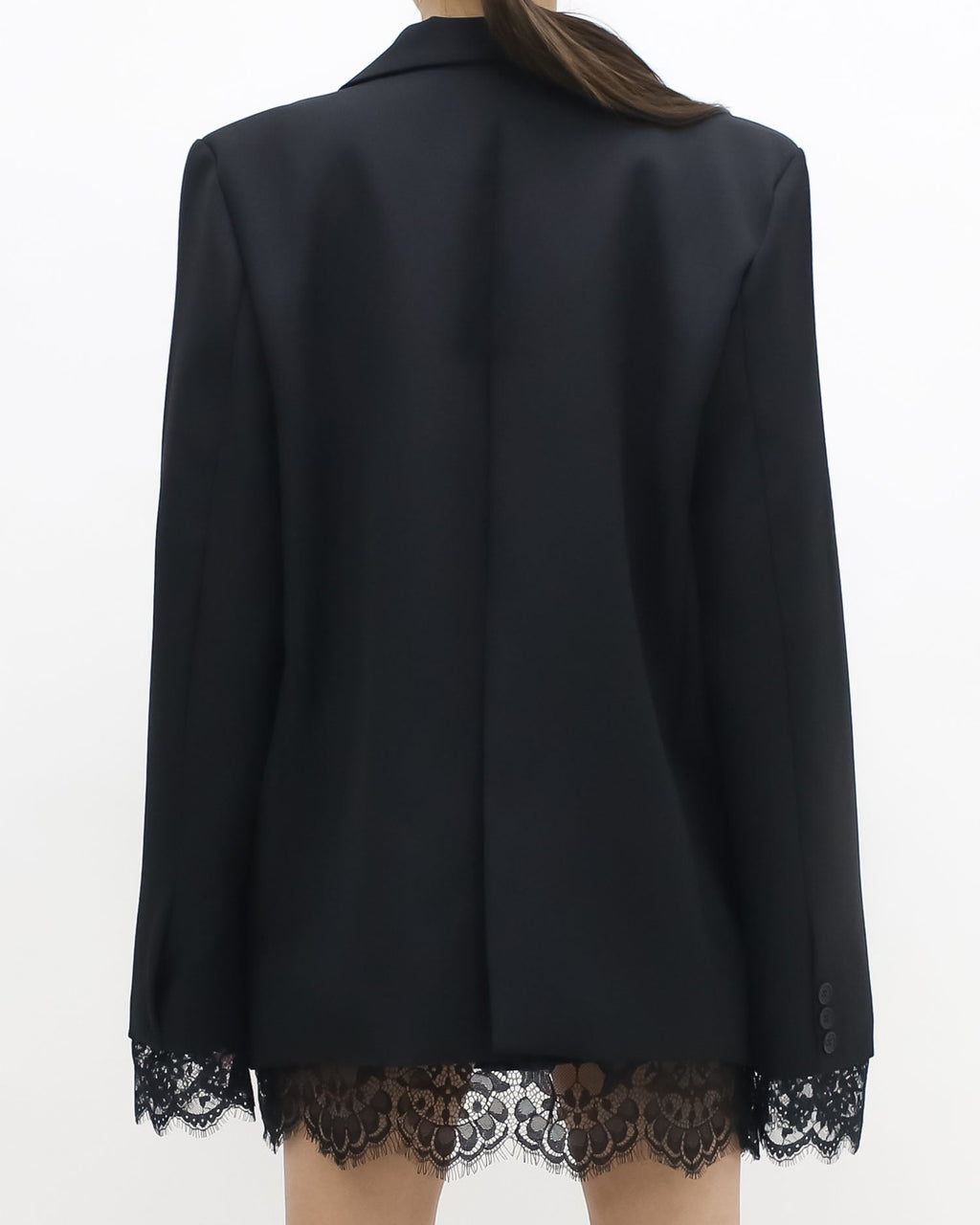 black lace trim blazer *pre-order*
