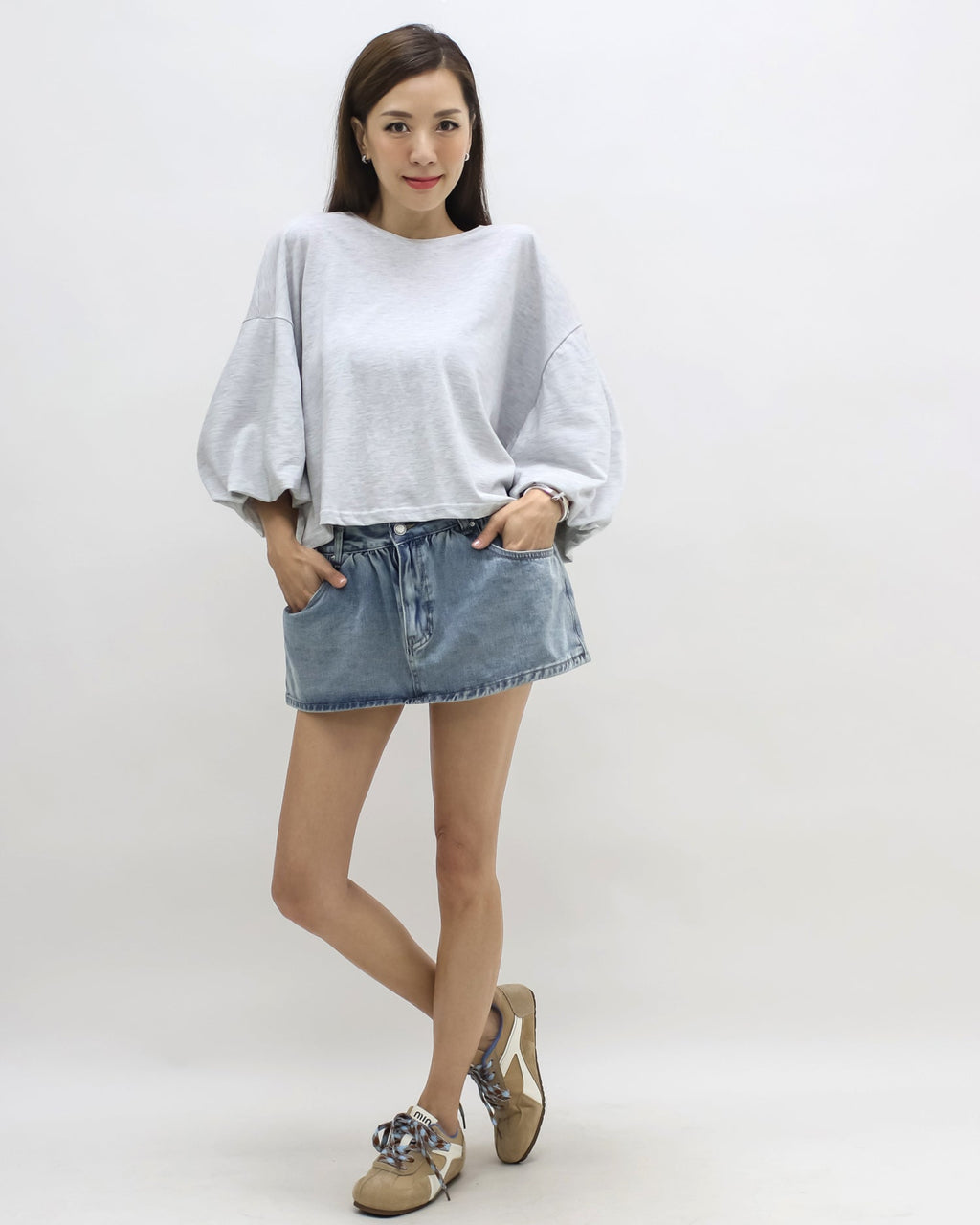 denim mini skort *pre-order*