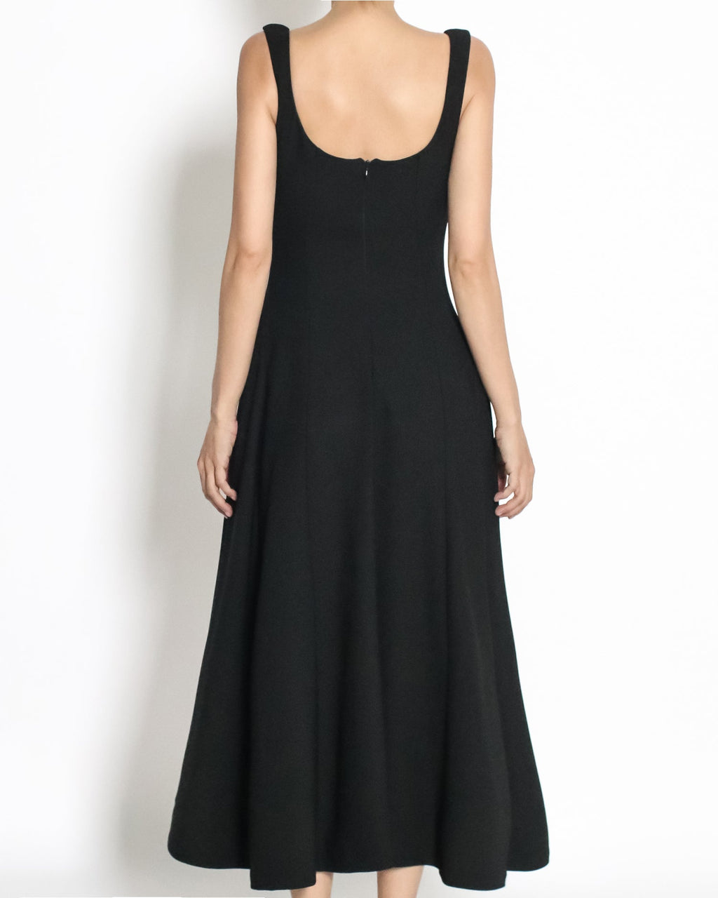 black scuba flare dress *pre-order*