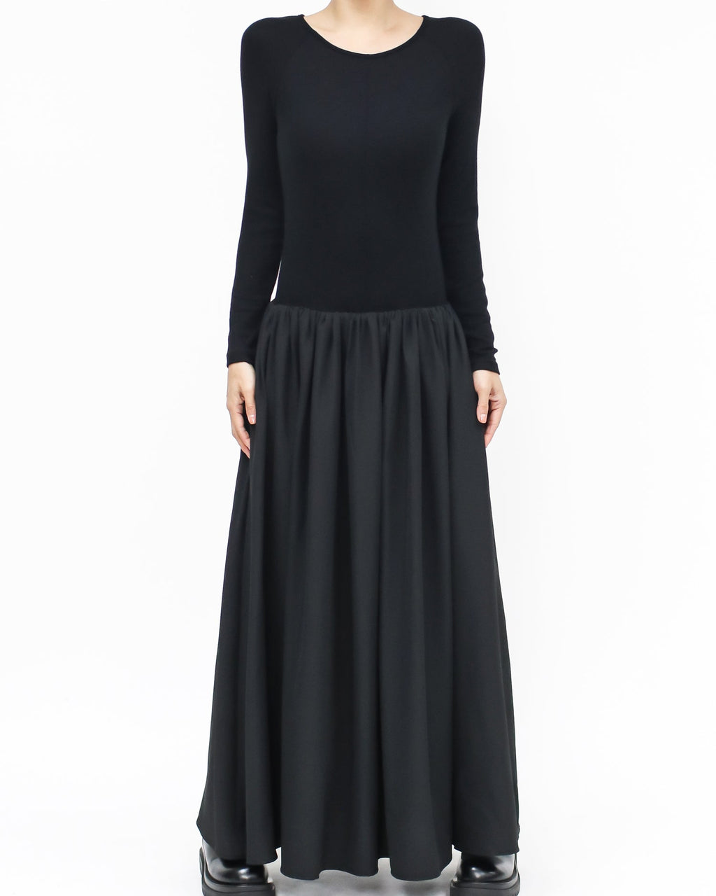 black flare longline dress *pre-order*