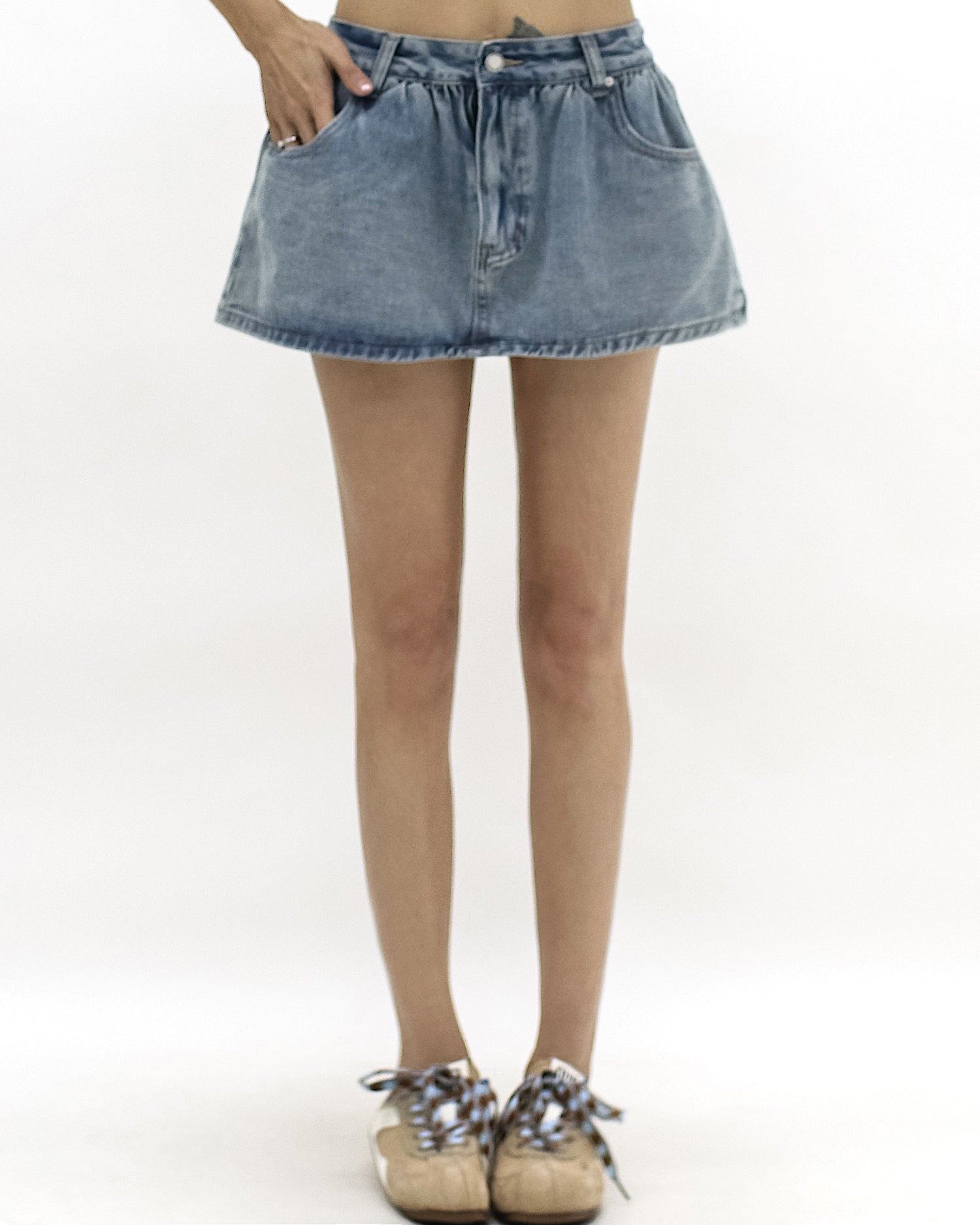 denim mini skort *pre-order*