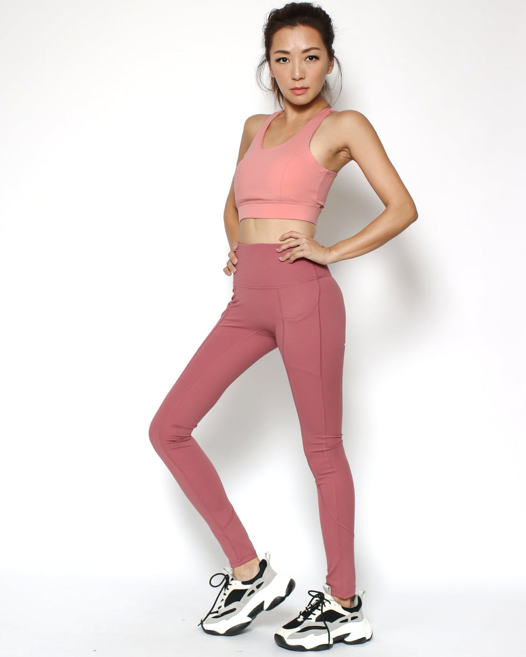 pink strappy buckle sports bra *pre-order*