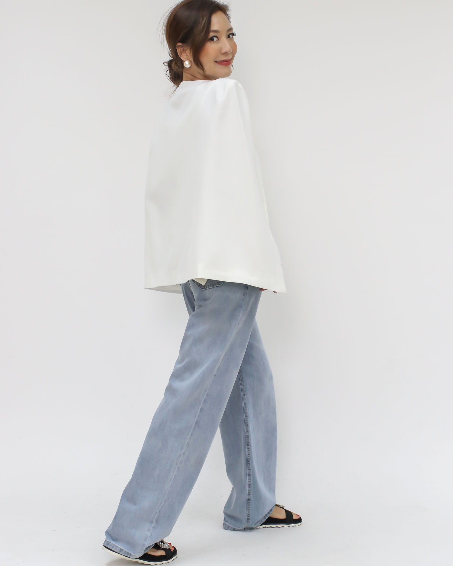 ivory blazer cape jacket *pre-order*