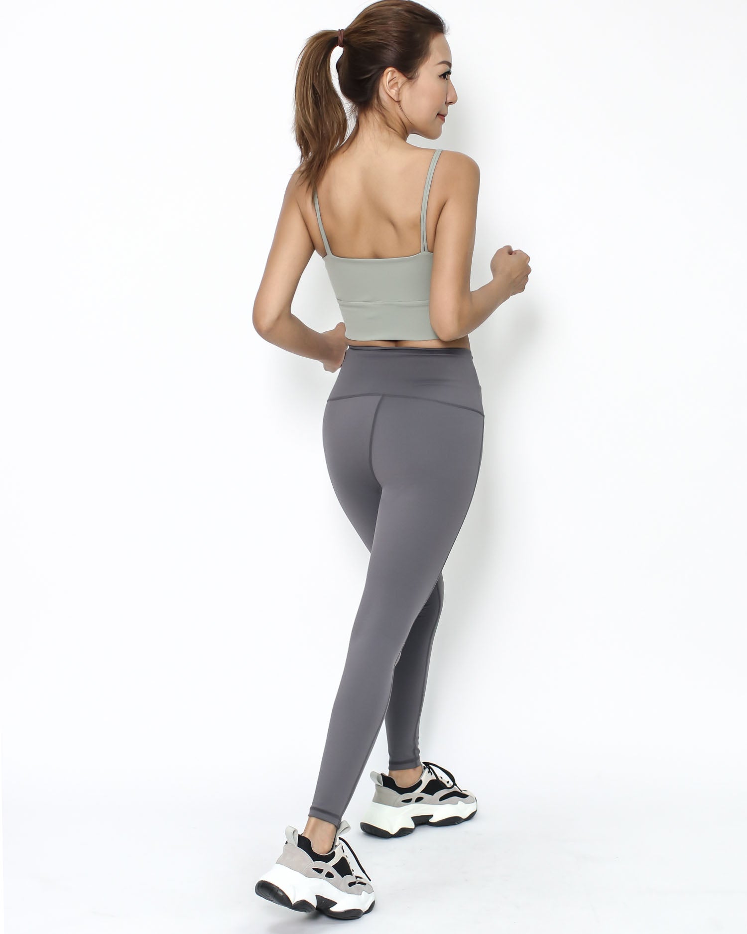 grey twisted high waist leggings *pre-order*
