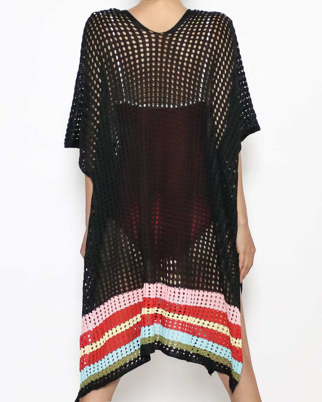 black stripes knitted cover up dress *pre-order*