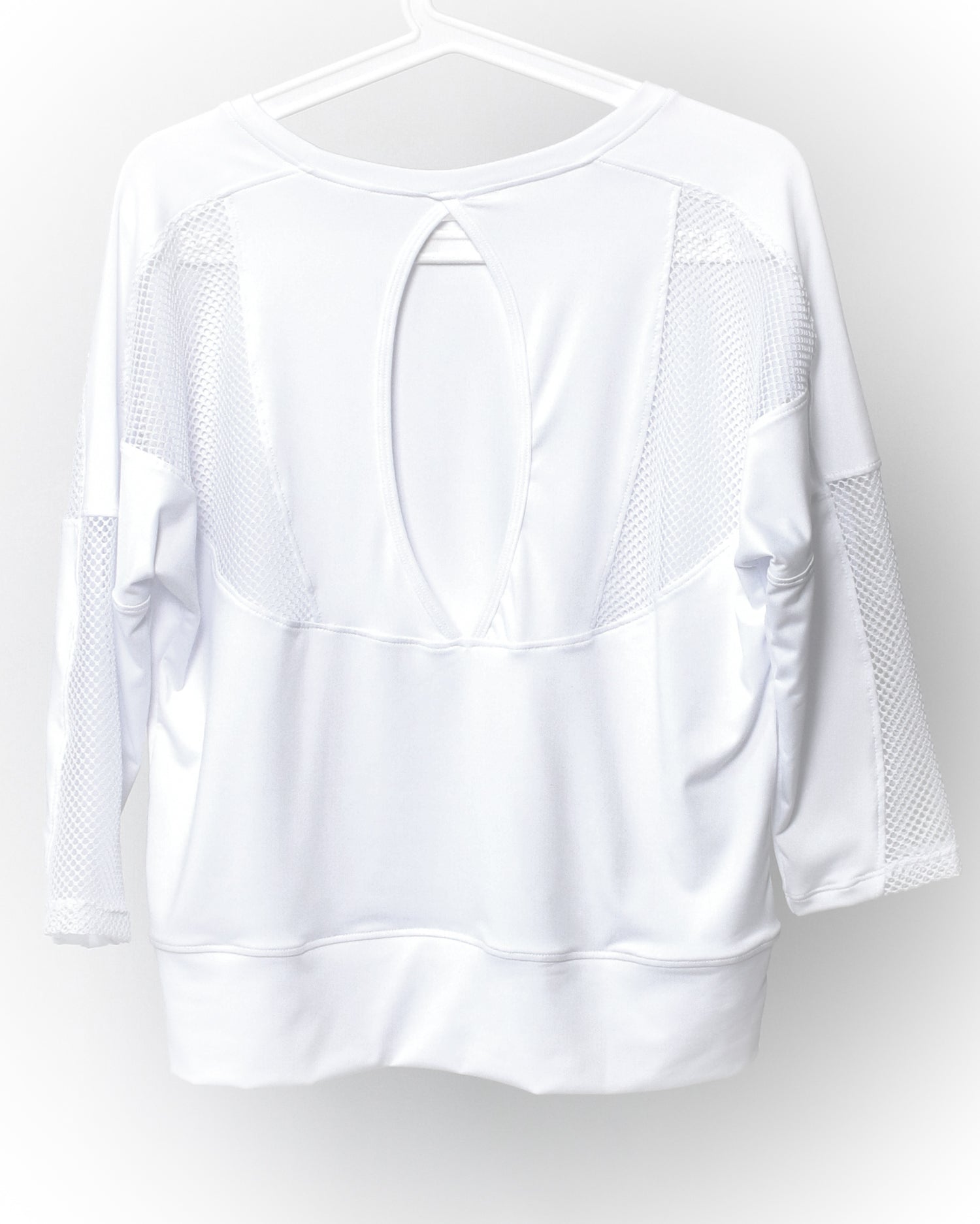 white nets open back sporty top *pre-order*