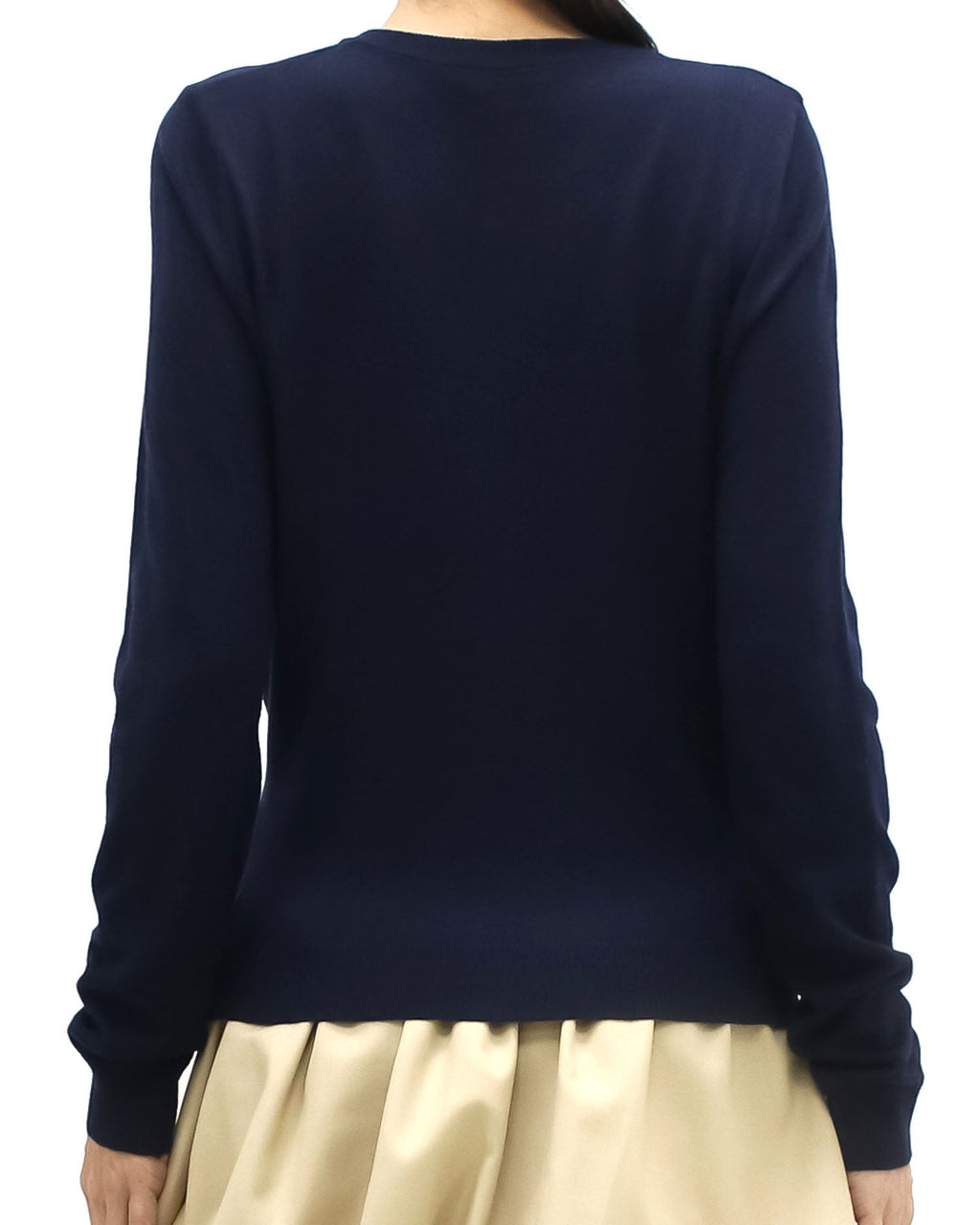 navy tie-up front knitted cardigan