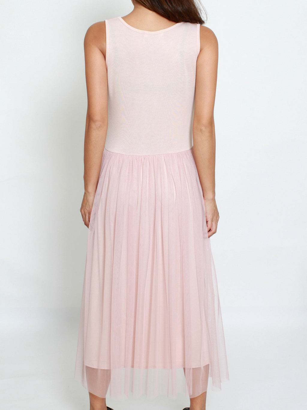 pink mesh layers longline slip dress *pre-order*
