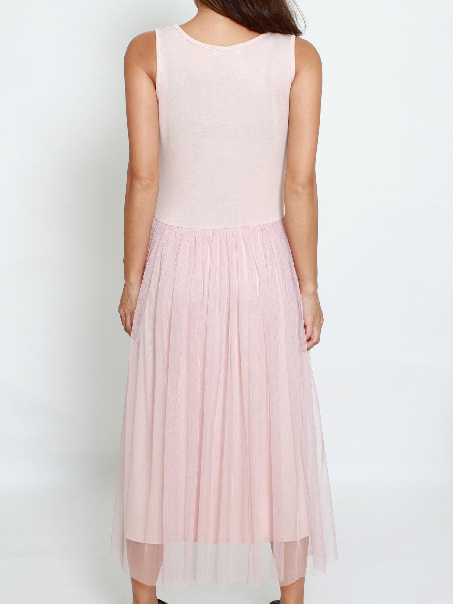 pink mesh layers longline slip dress *pre-order*