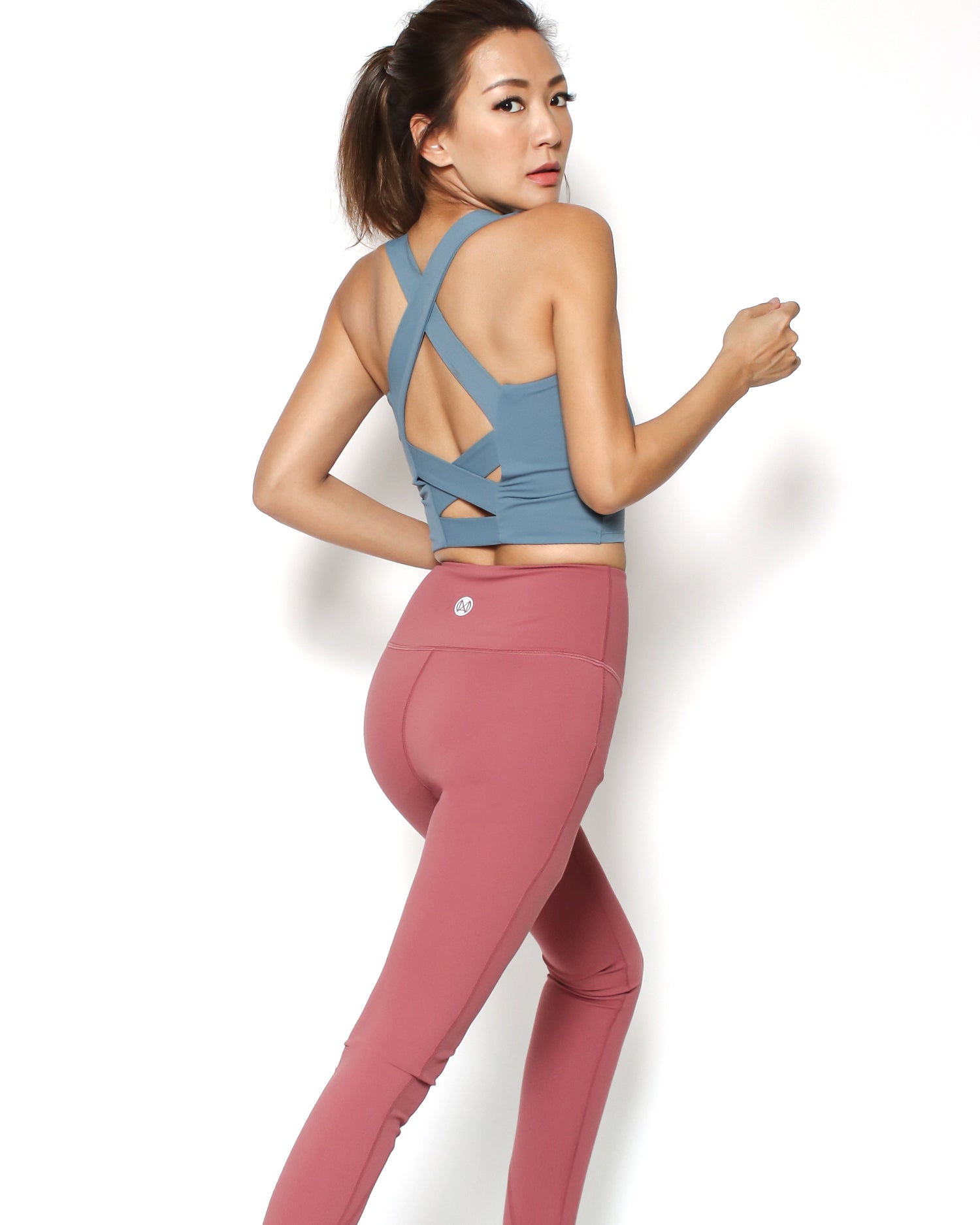 blue strappy sports longline bra *pre-order*