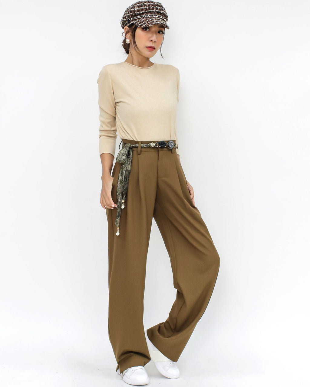 fabric flowers gold chain tie-up belt *pre-order*