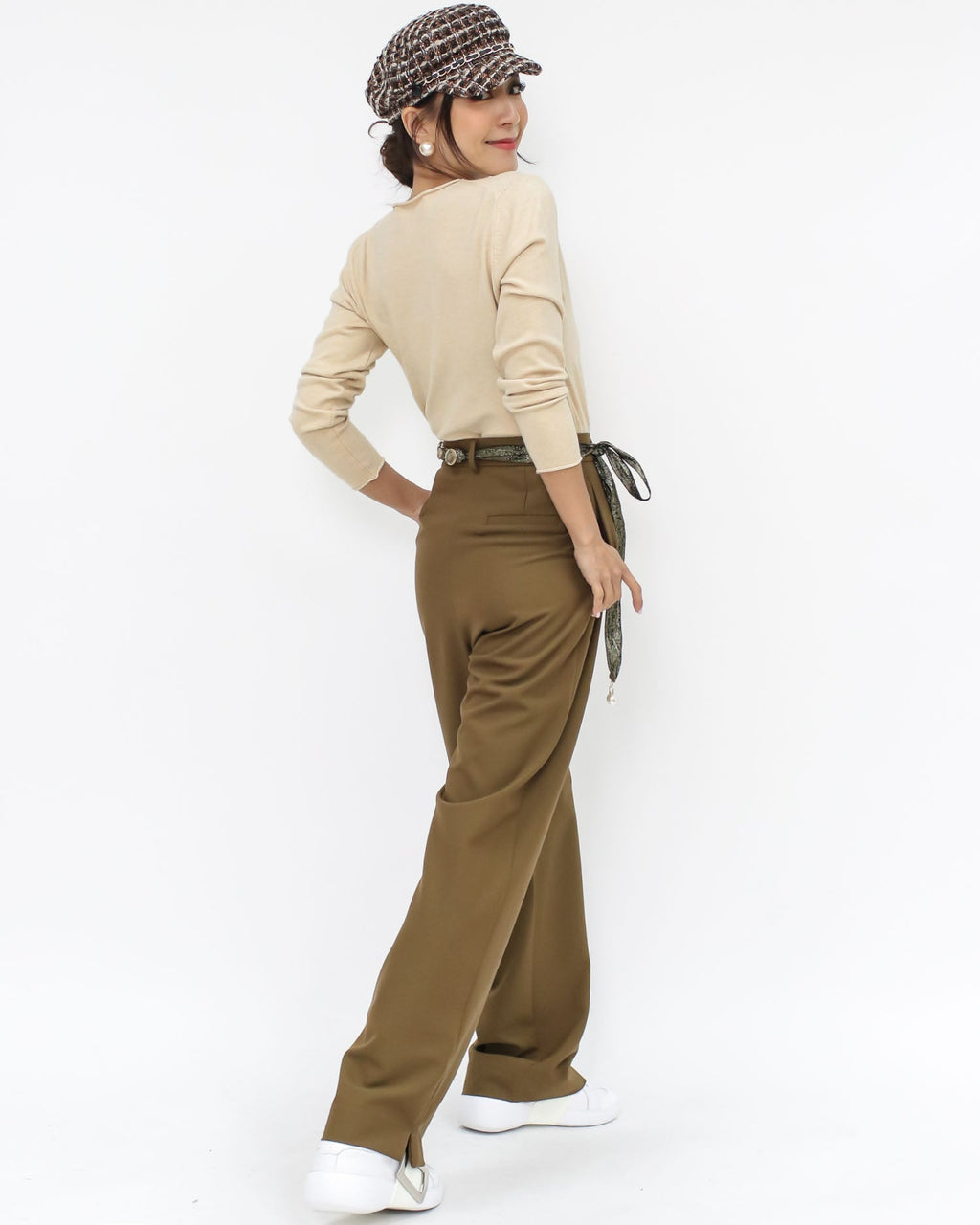 fabric flowers gold chain tie-up belt *pre-order*