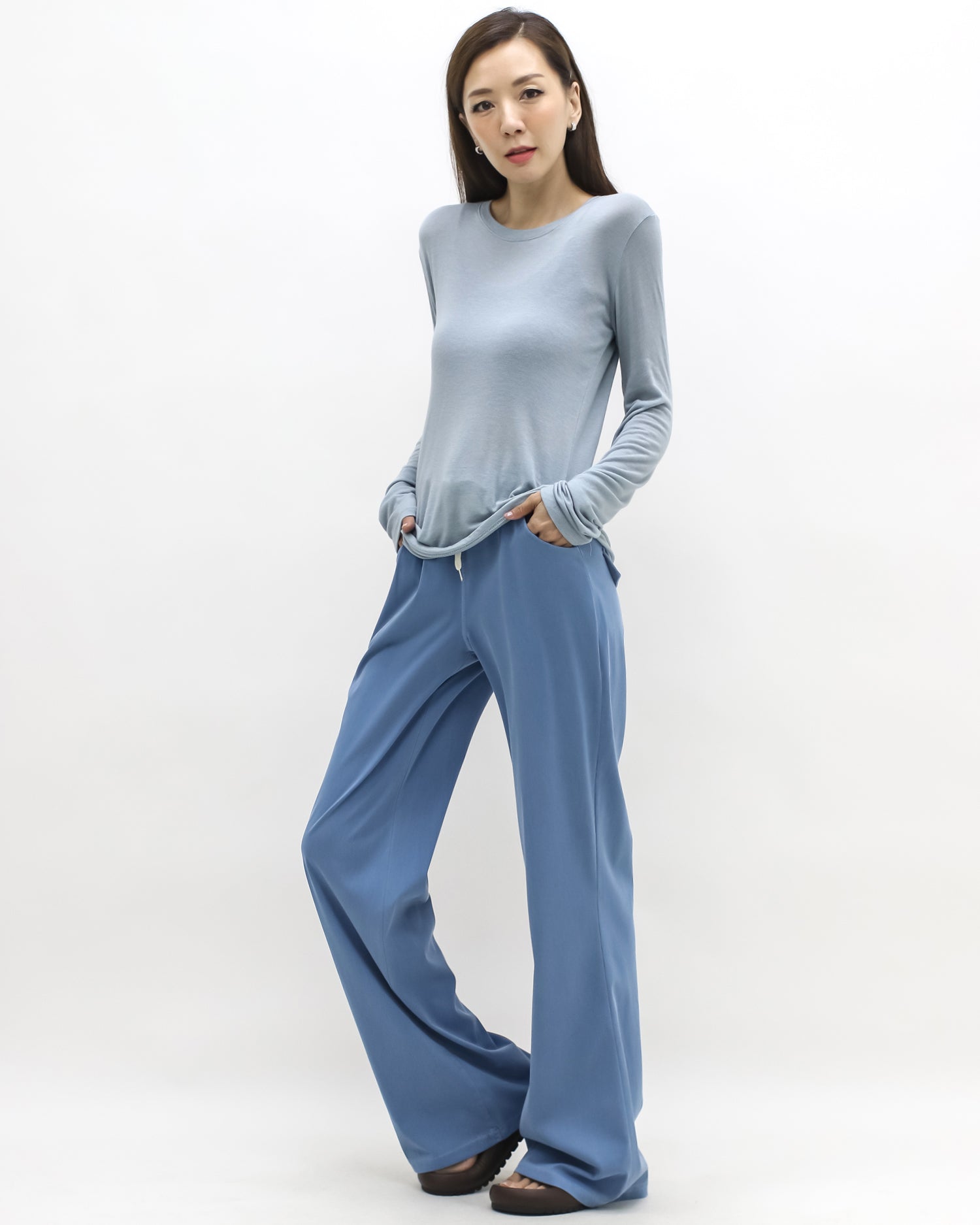blue soft basic top