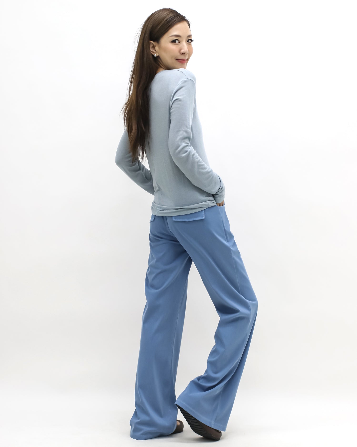 blue soft basic top