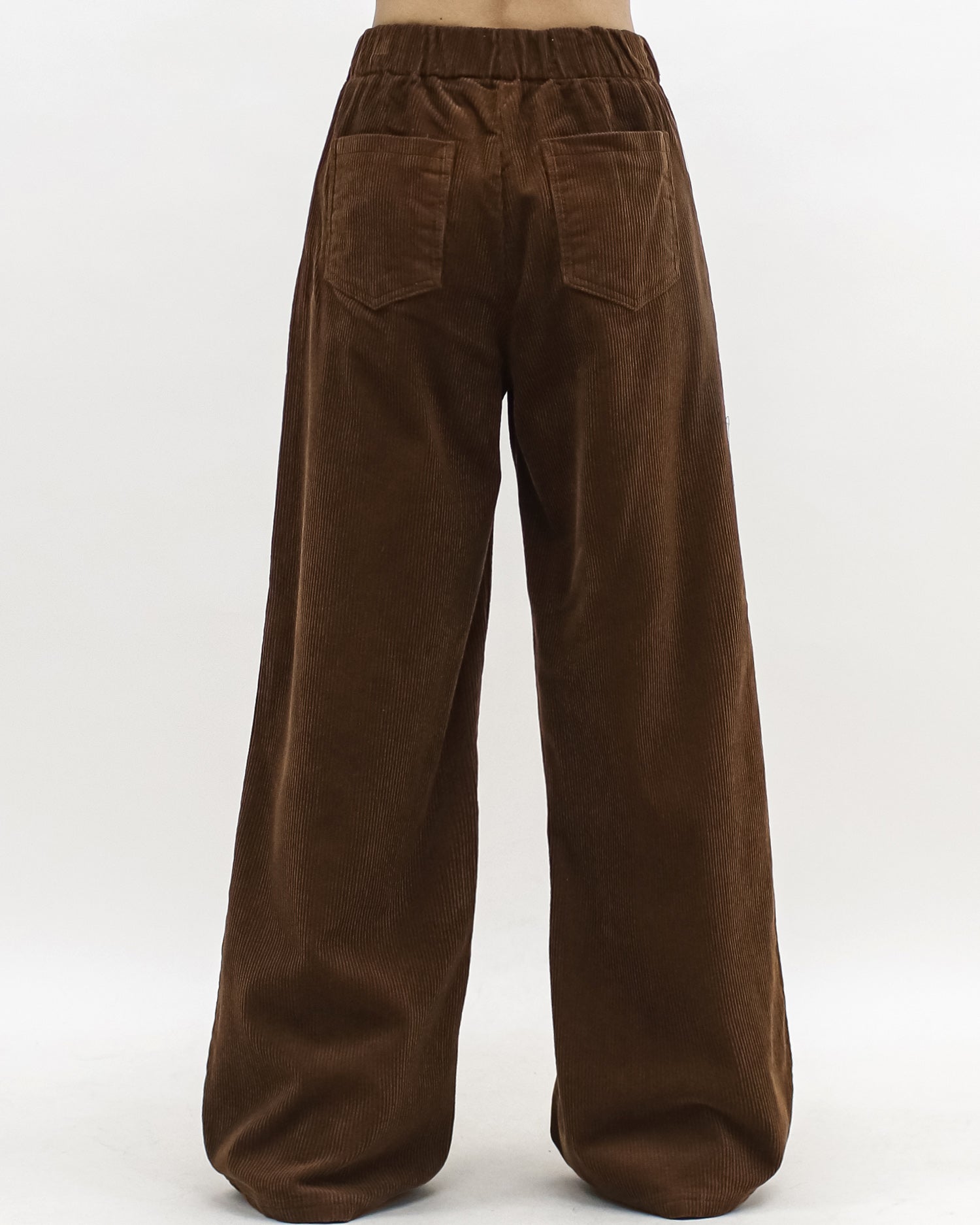 brown cord straight leg pants *pre-order*