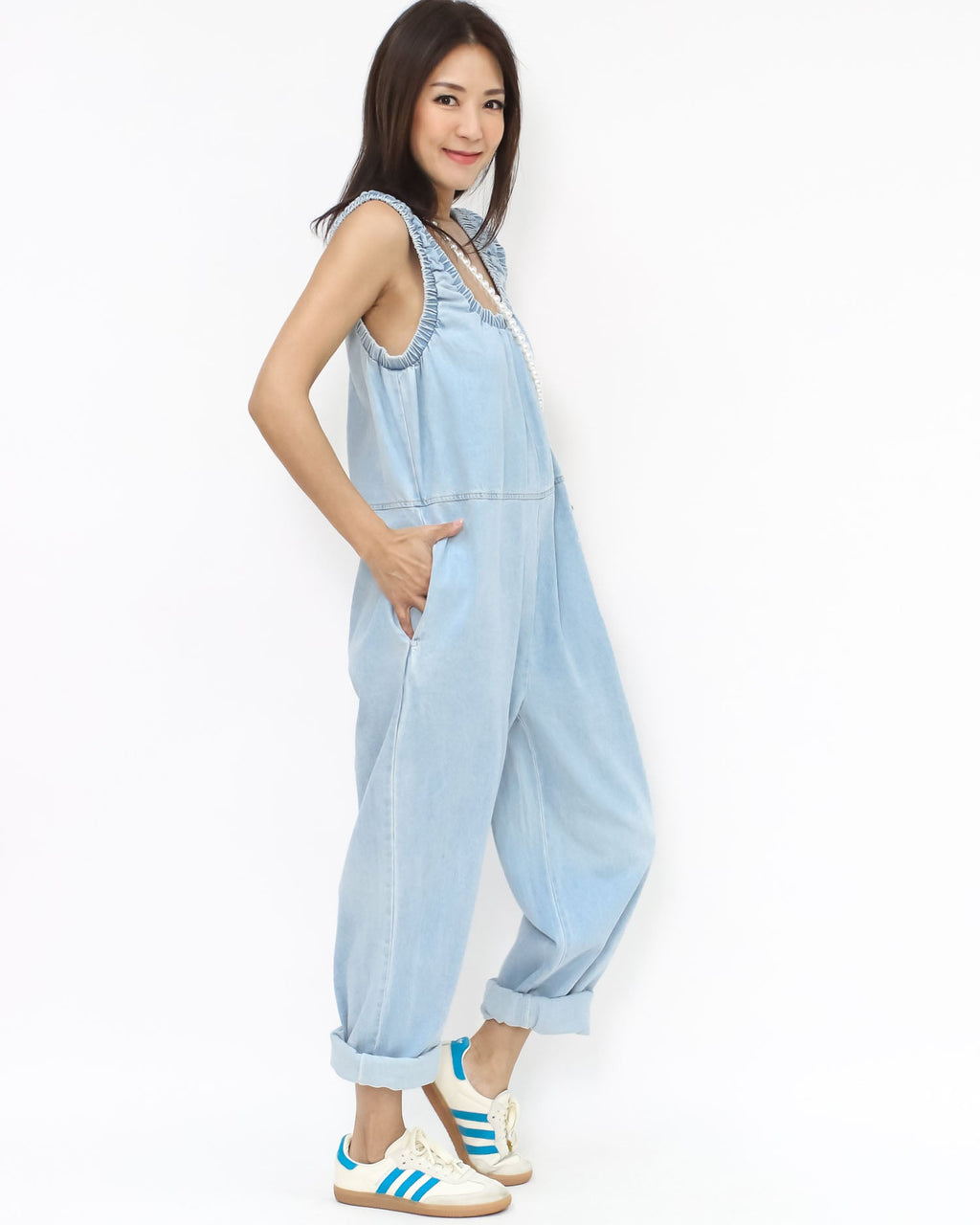 blue denim jumpsuit *pre-order*