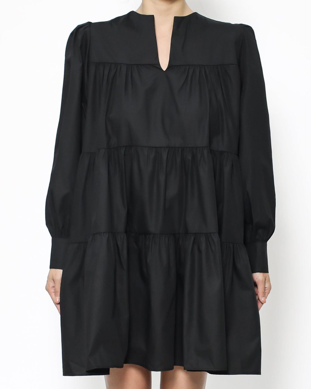 black flare shirt dress *pre-order*