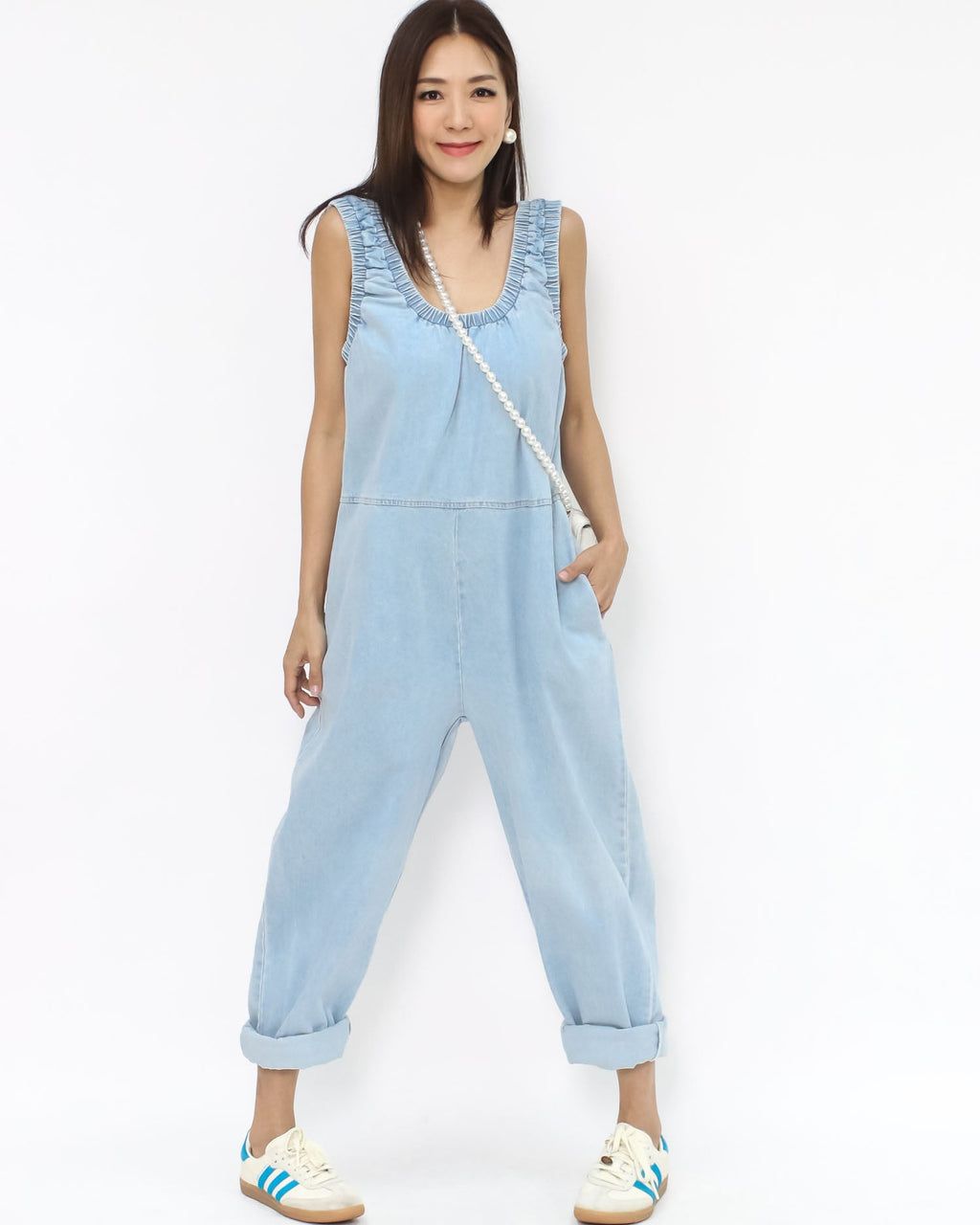 blue denim jumpsuit *pre-order*