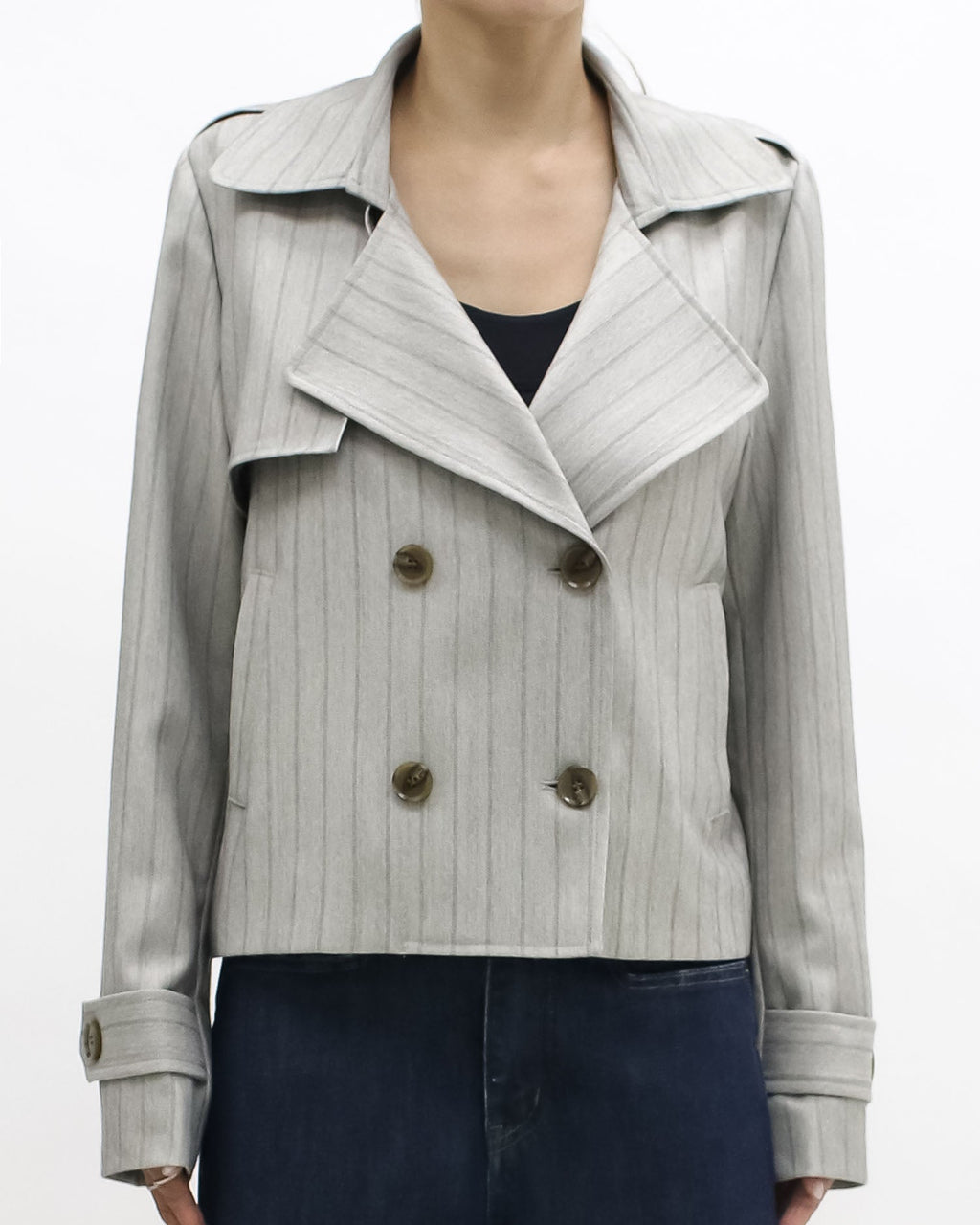beige stripes blazer jacket *pre-order*
