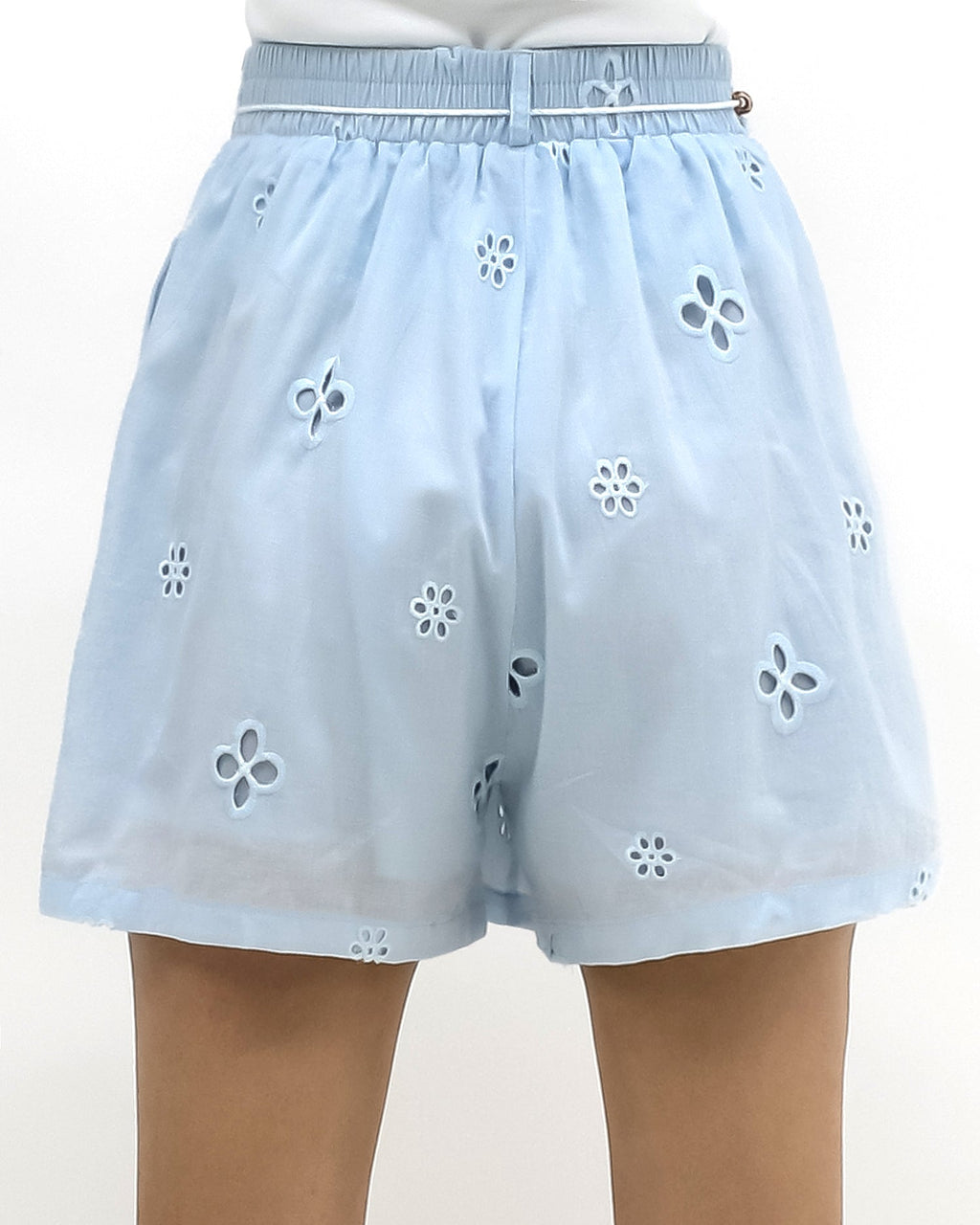 blue crochet soft fabric shirt & shorts w/ slip set *pre-order*