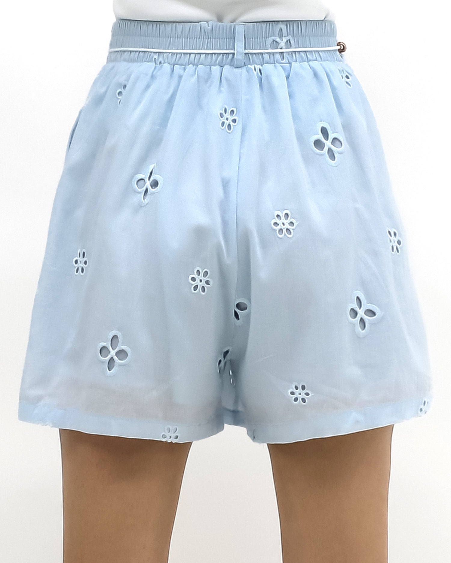 blue crochet soft fabric shirt & shorts w/ slip set *pre-order*