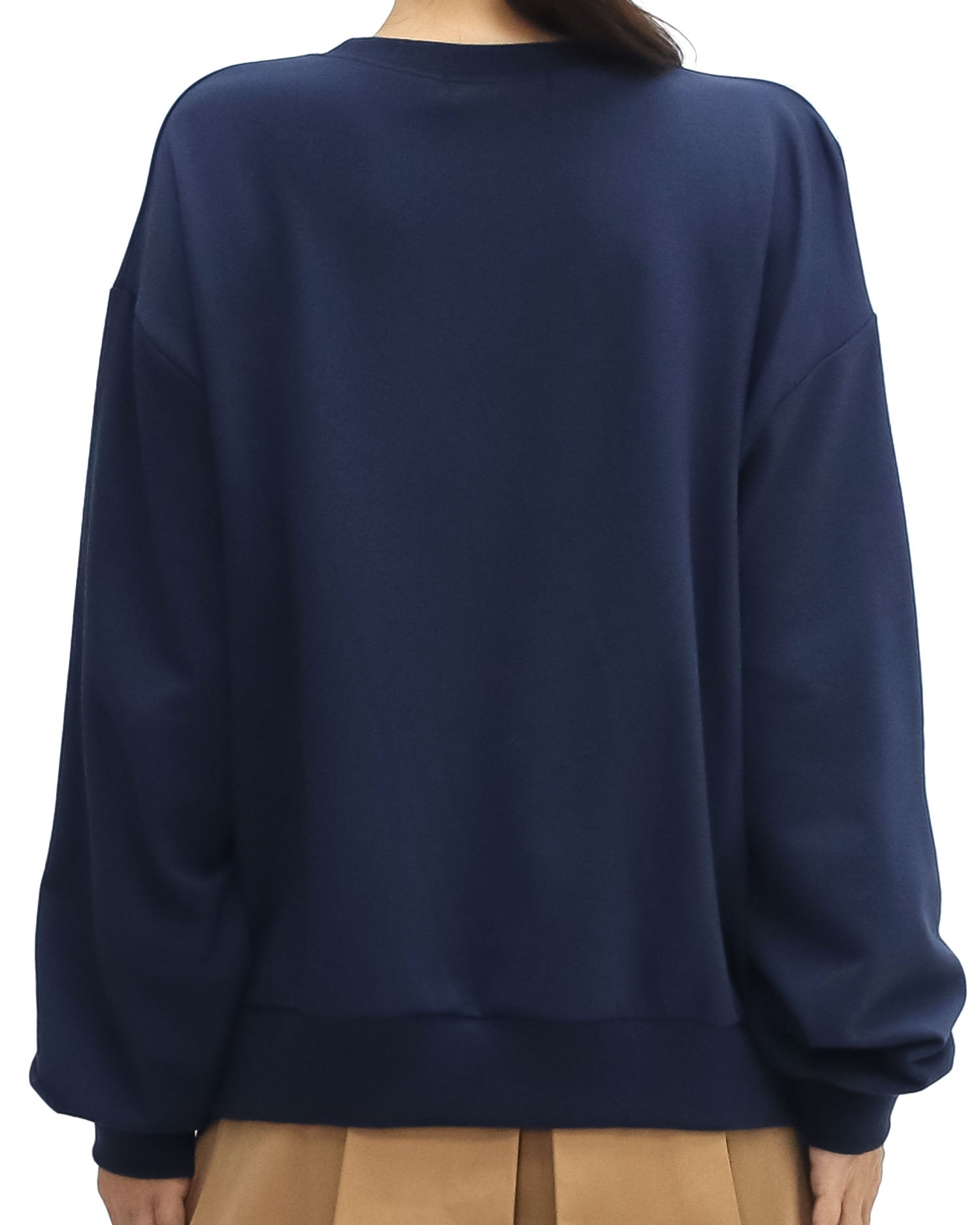 navy cutout shoulder sweatshirt *pre-order*