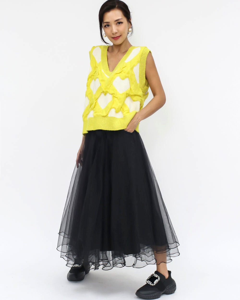 black neoprene square buckle sneakers *pre-order*